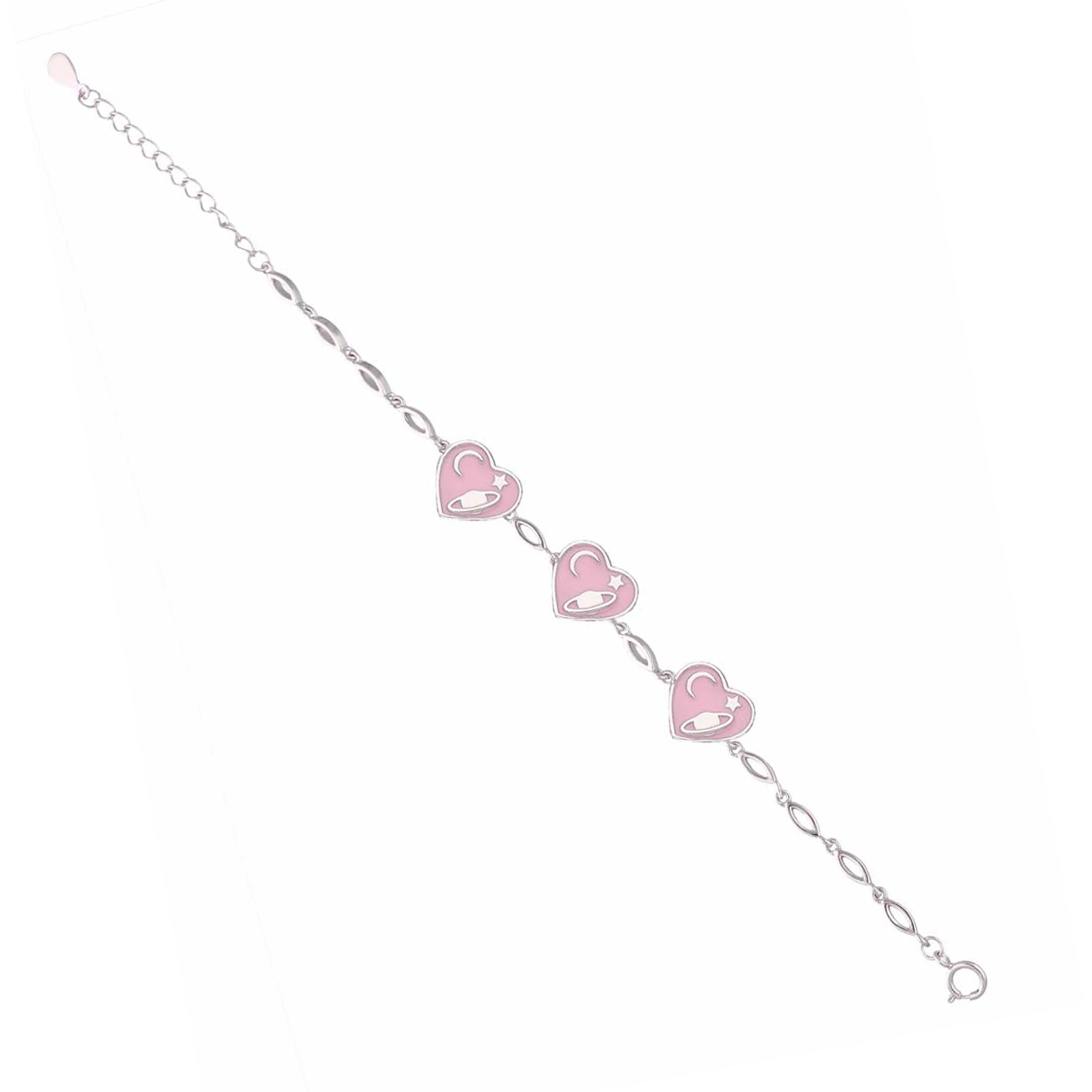 Sterling Silver Children's Heart Bracelet - Image 5