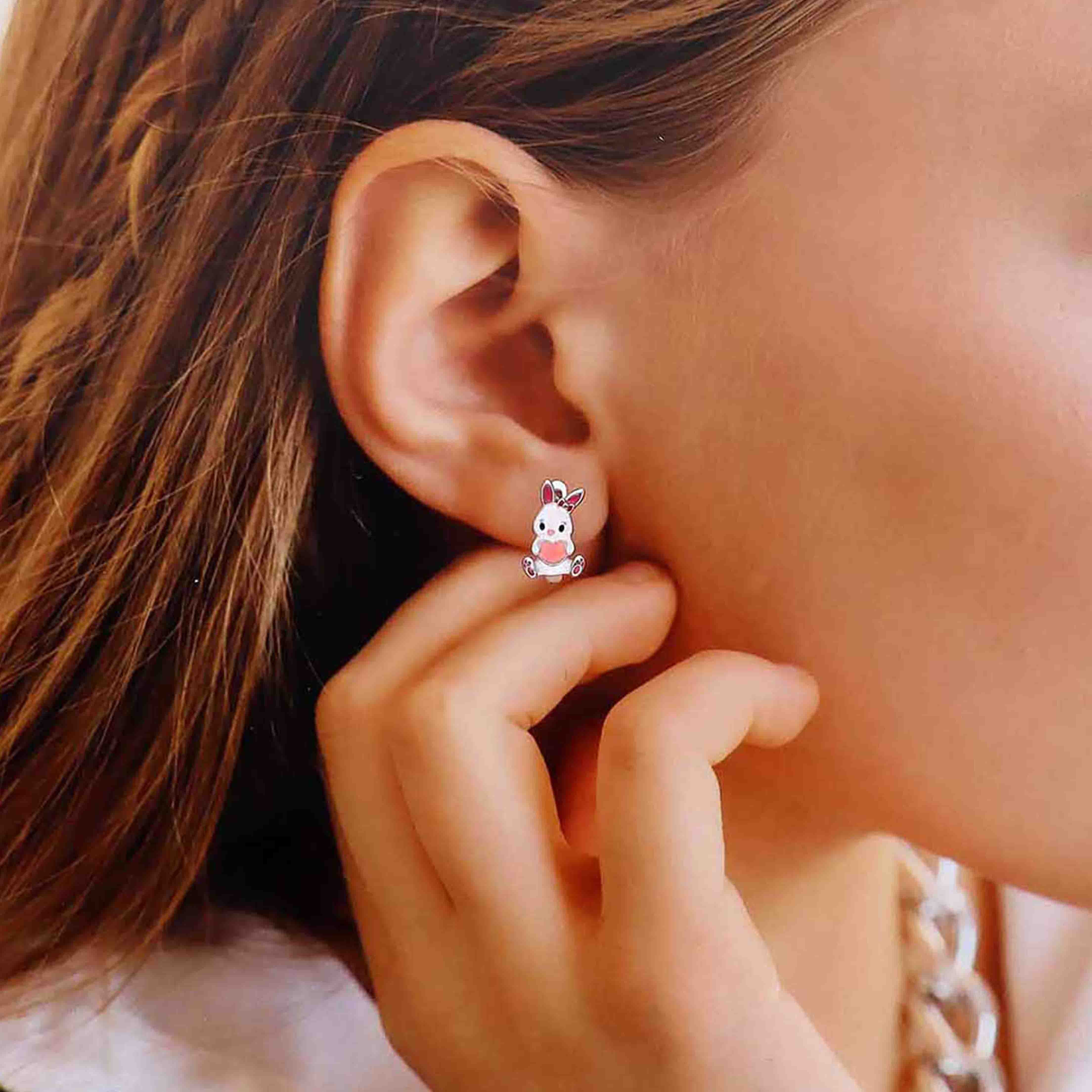 Sterling Silver Children's Bunny Earring - Image 3