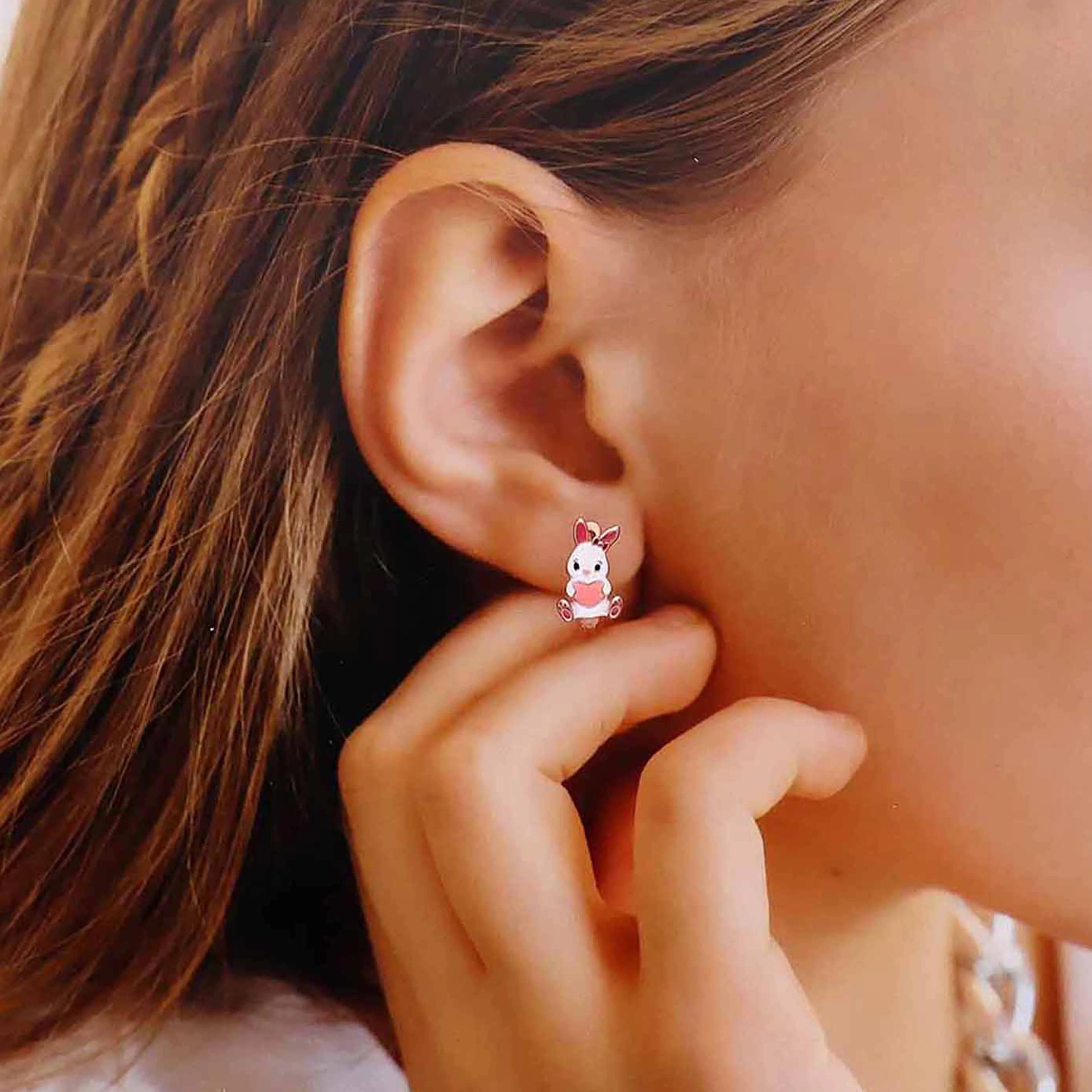 Sterling Silver Children's Bunny Earring - Image 4