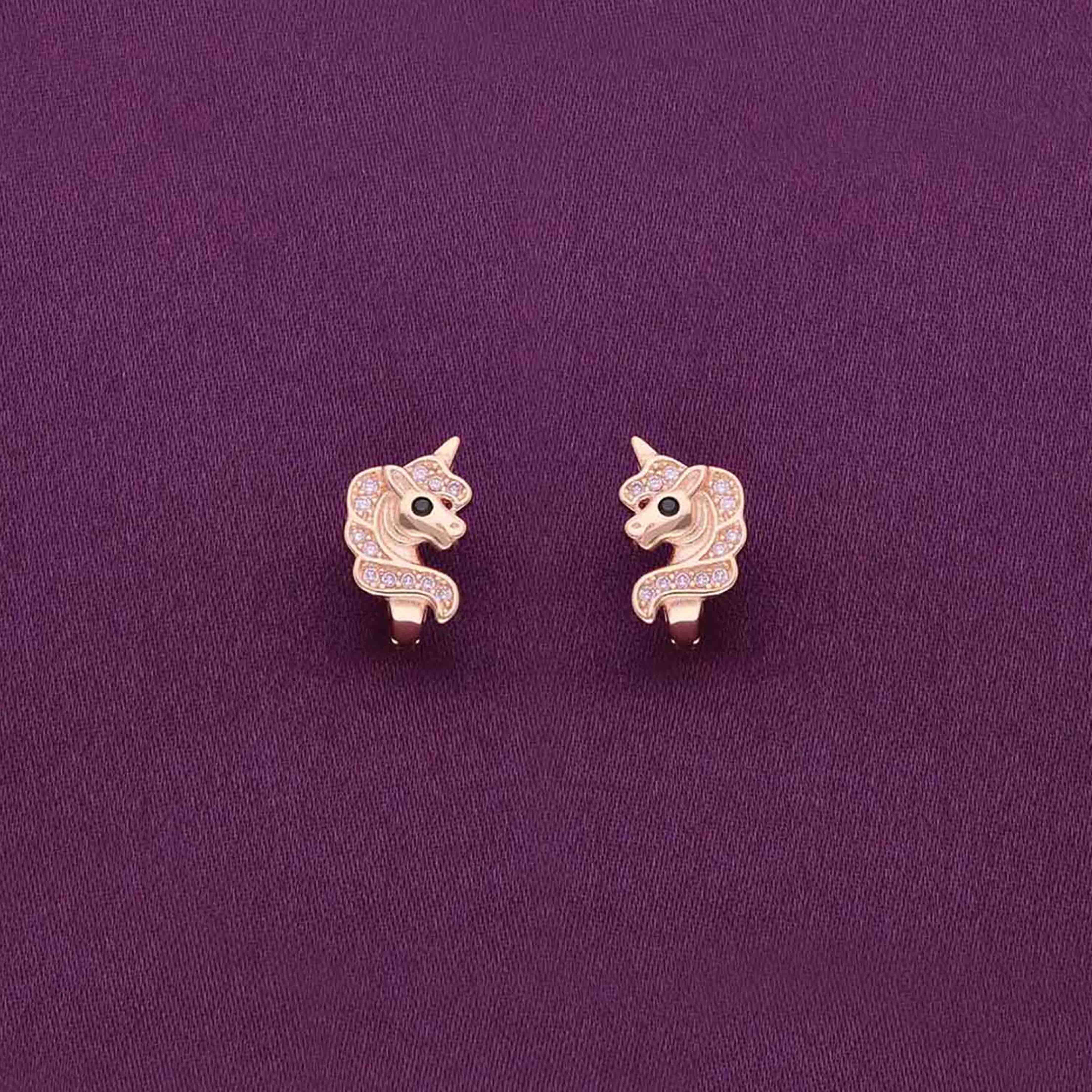 Sterling Silver Children's Unicorn Earring - Image 2