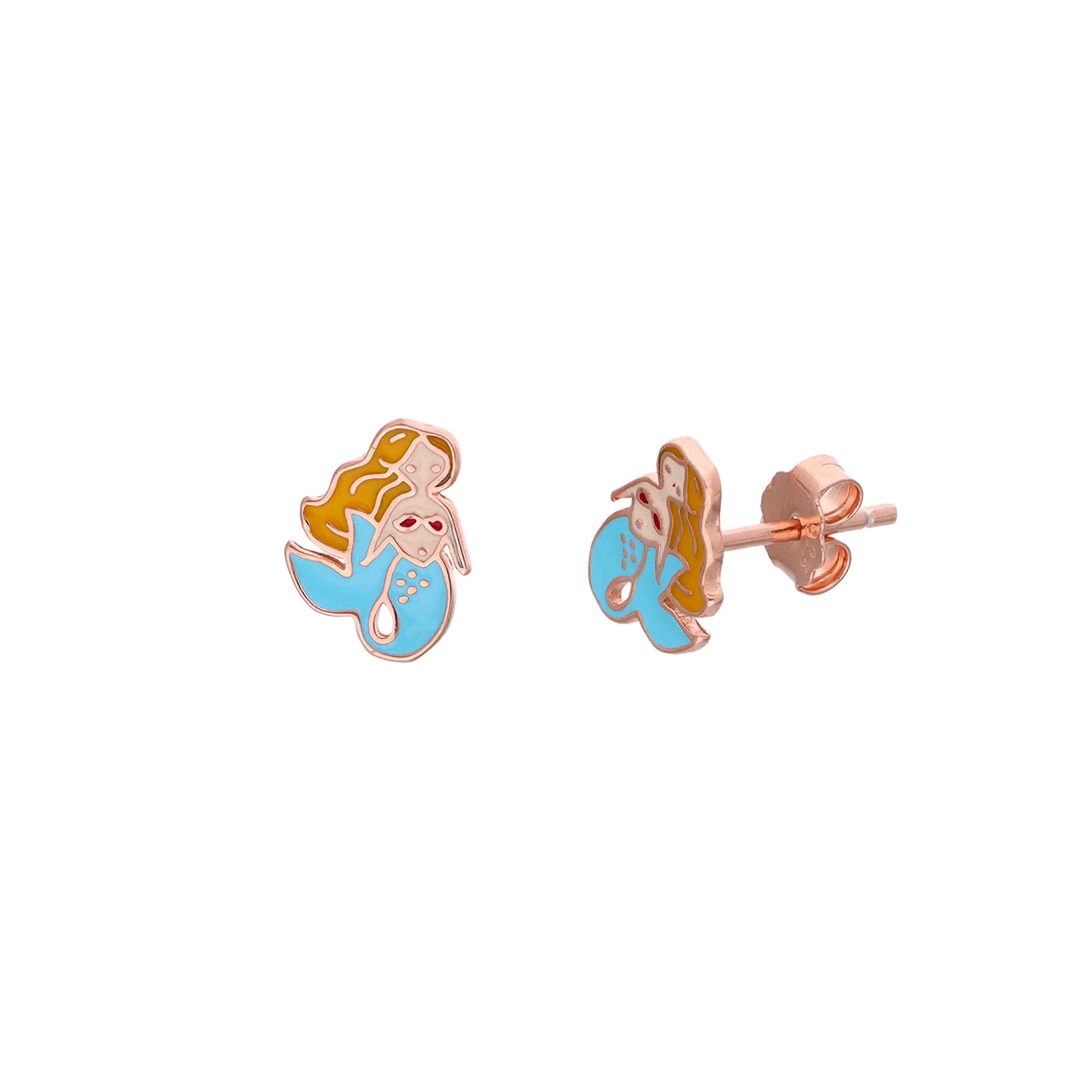Children's Mermaid Silver Earrings - Image 4