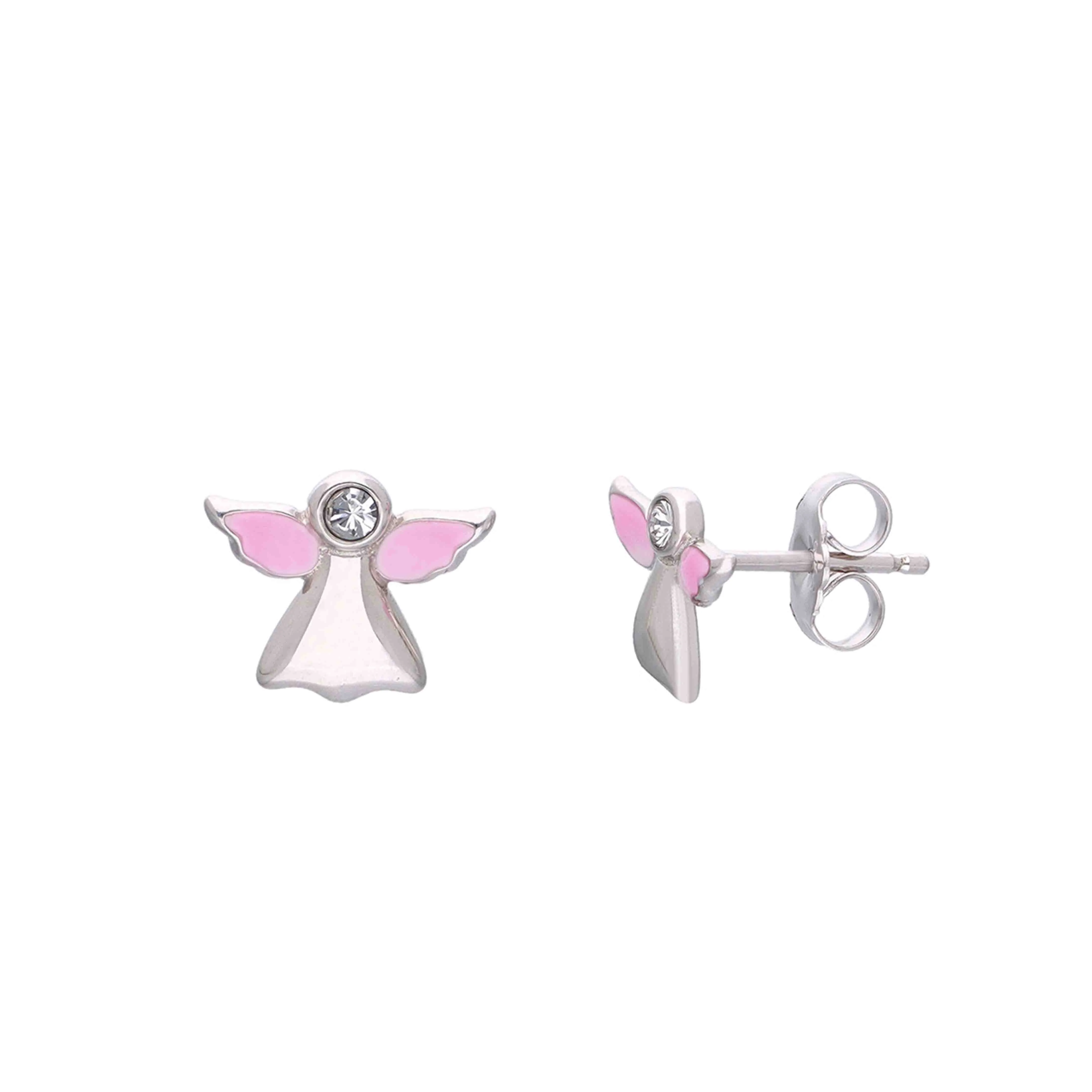 Kids Angel Silver Earrings - Image 4