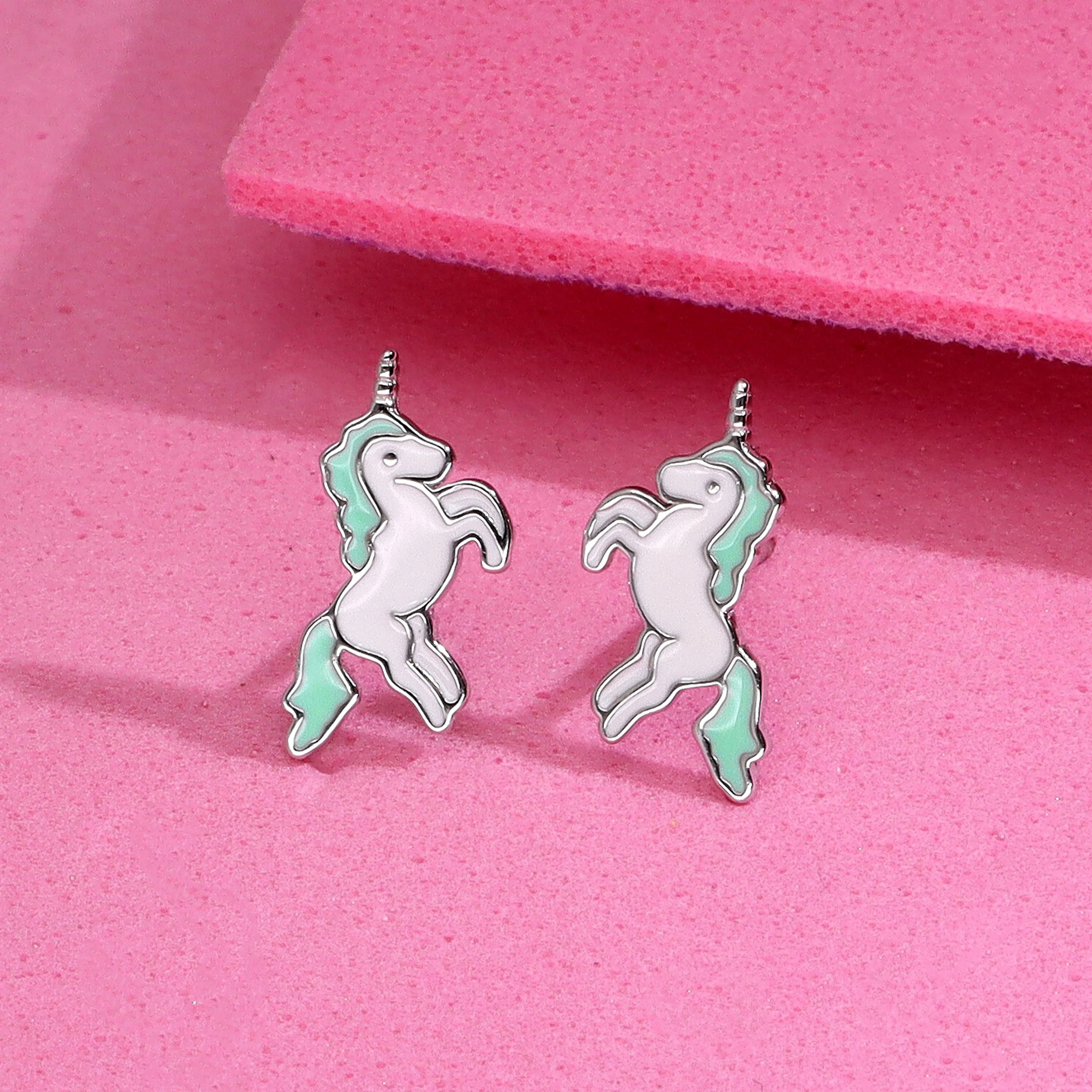 Kids Unicorn Sterling Silver Earrings - Image 2