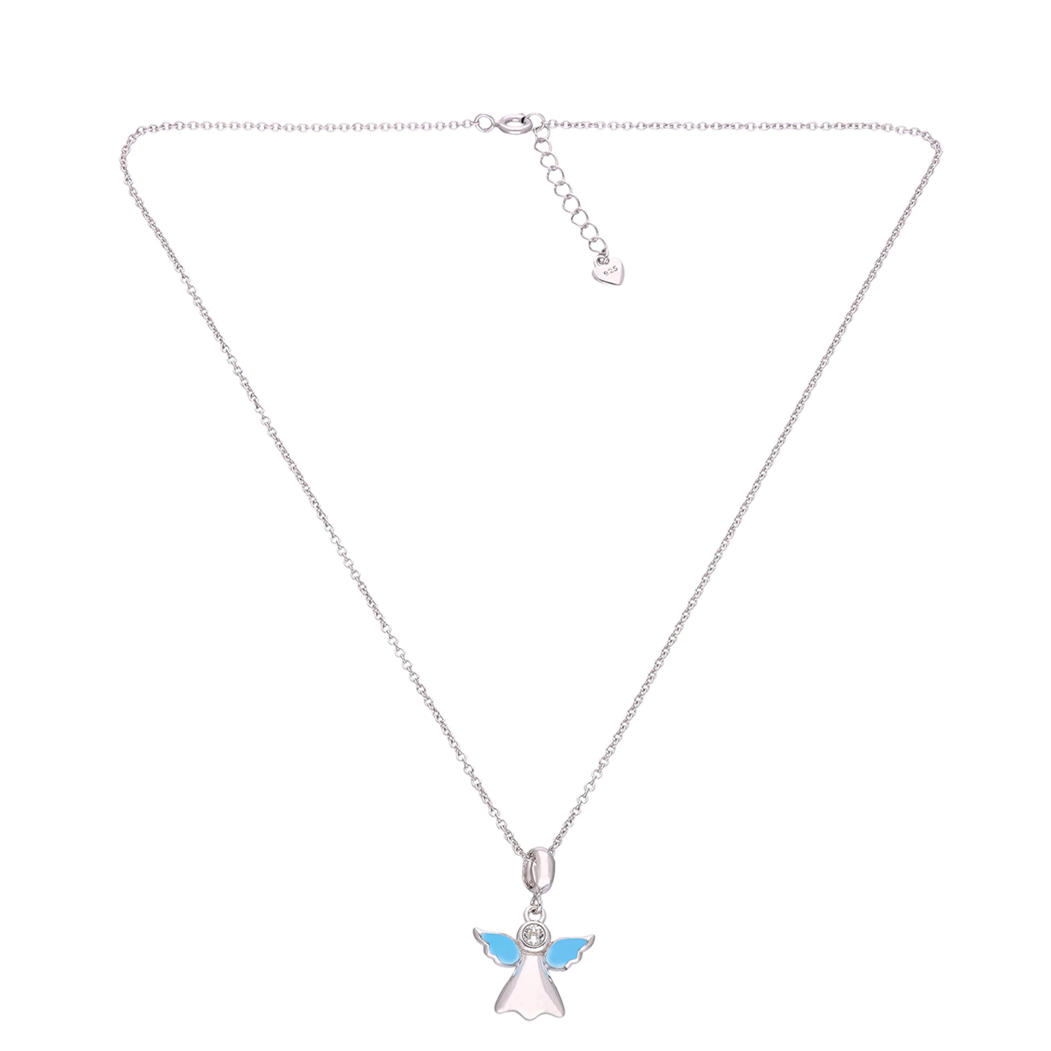Kids Angel Silver Chain Pendant - Image 3