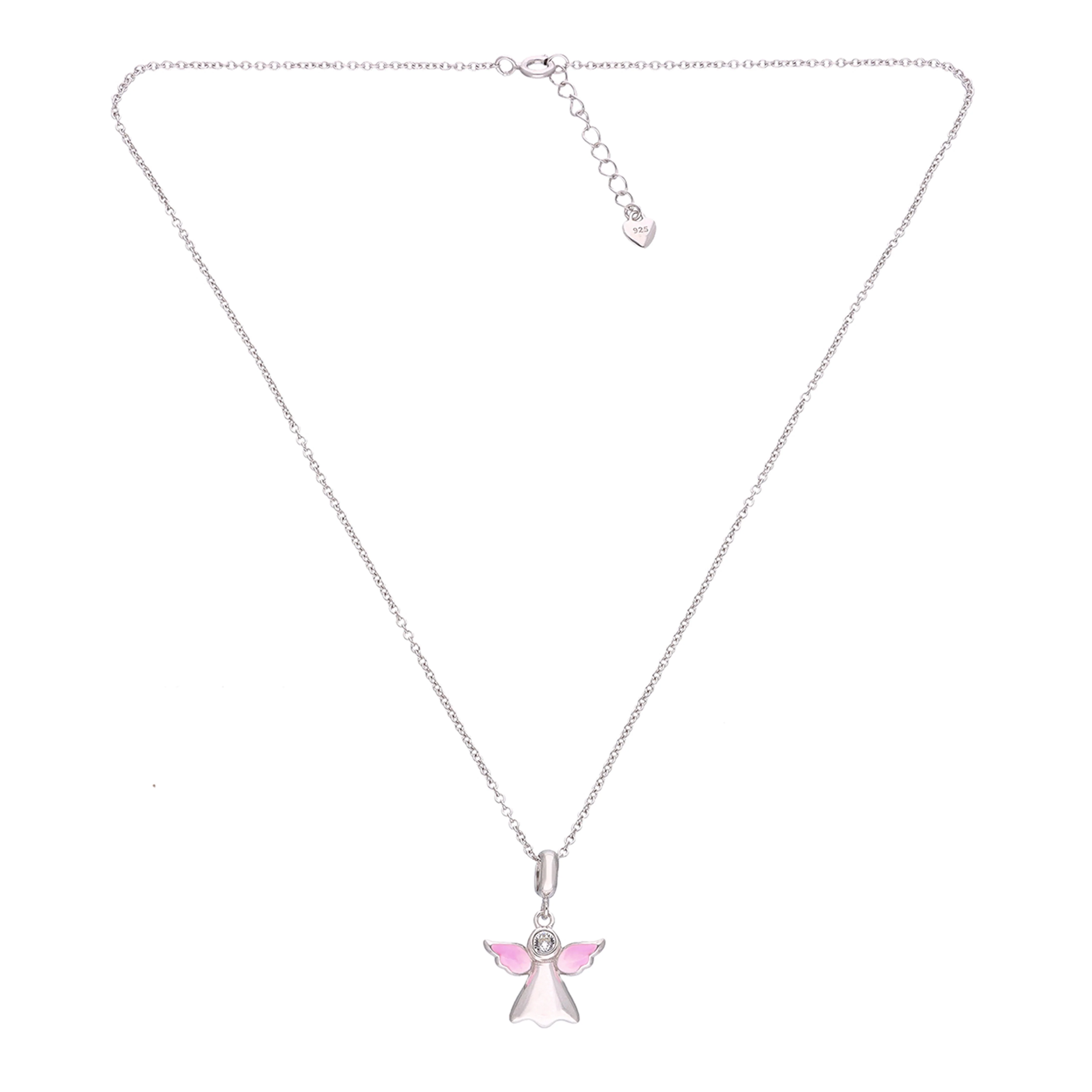 Kids Angel Silver Chain Pendant - Image 4