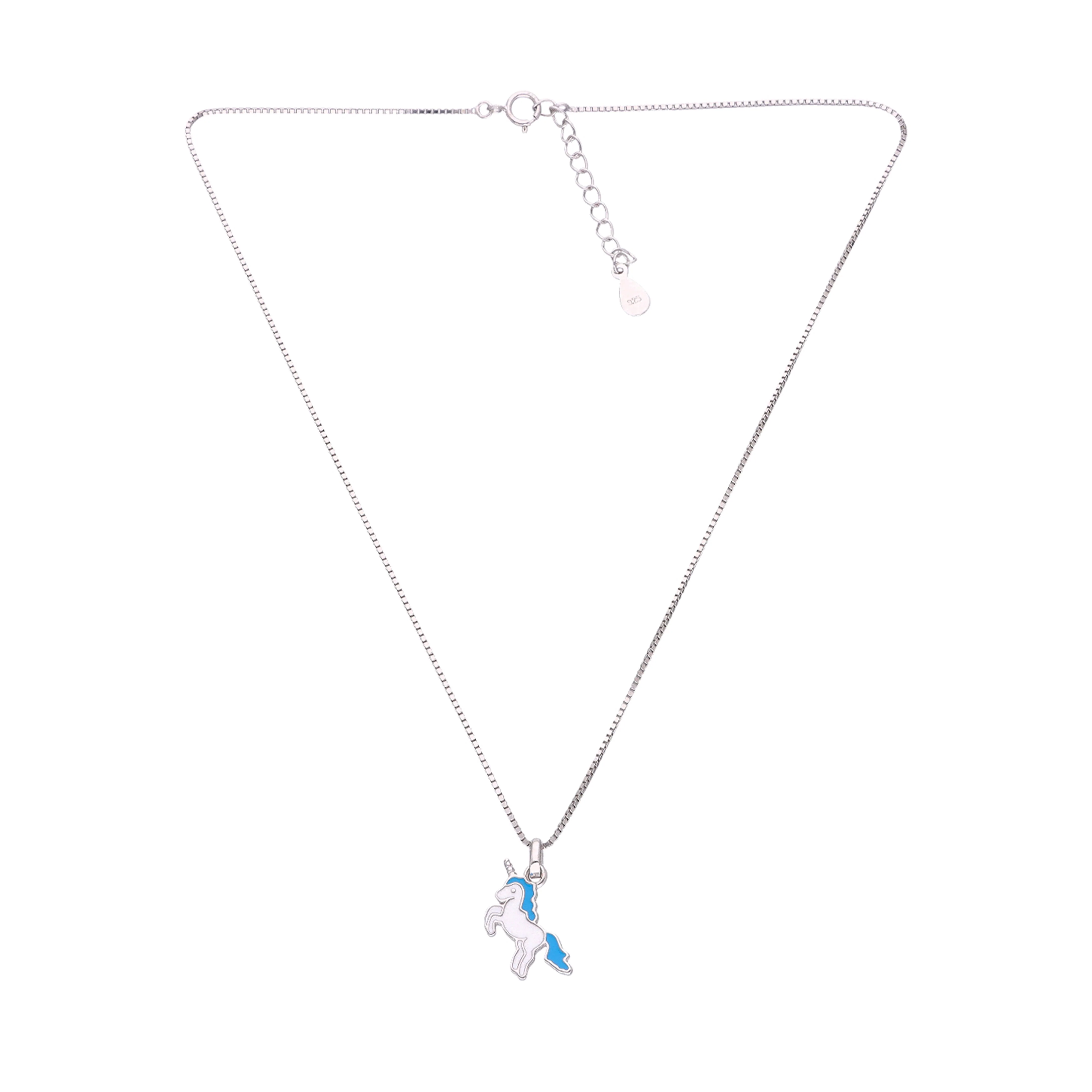 Kids Unicorn Sterling Silver Chain Pendant - Image 4