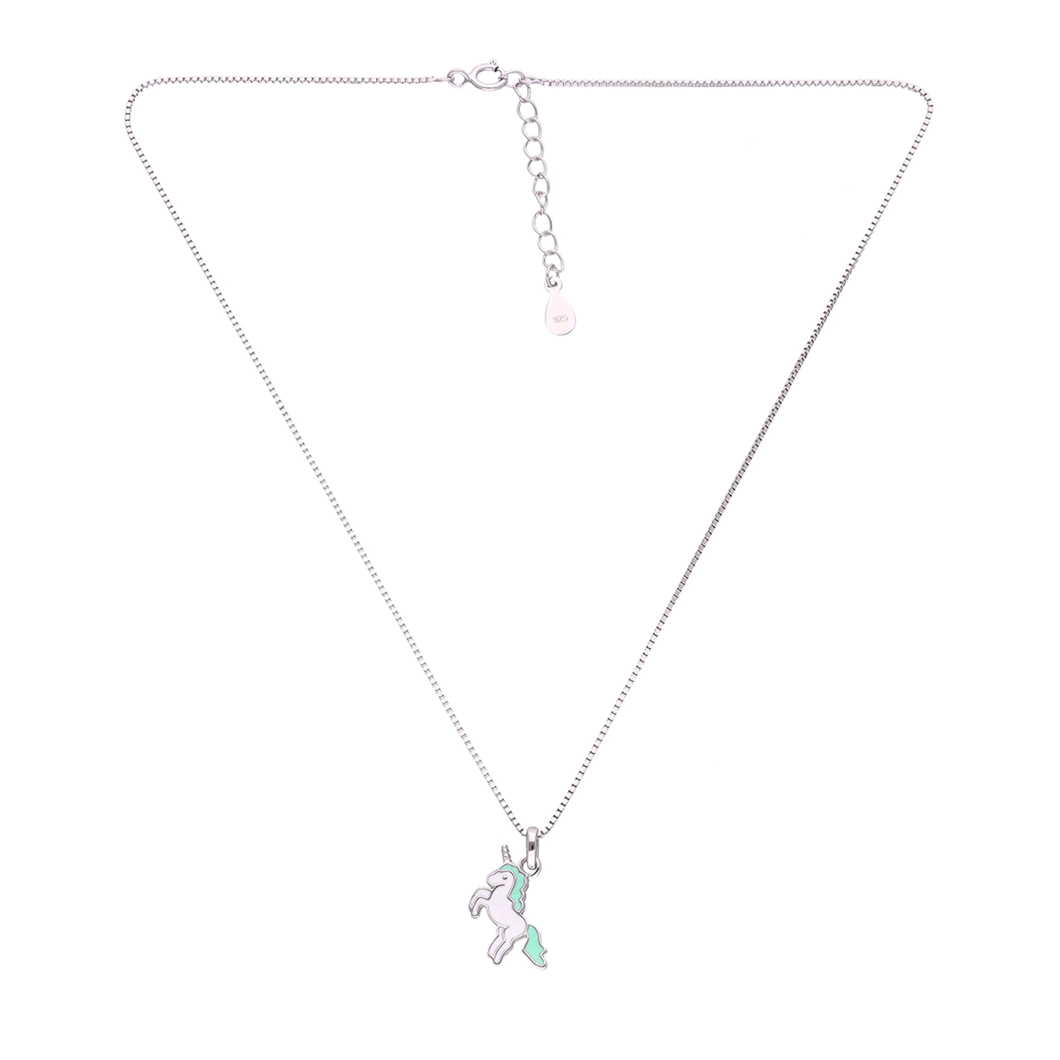 Kids Unicorn Sterling Silver Chain Pendant - Image 5