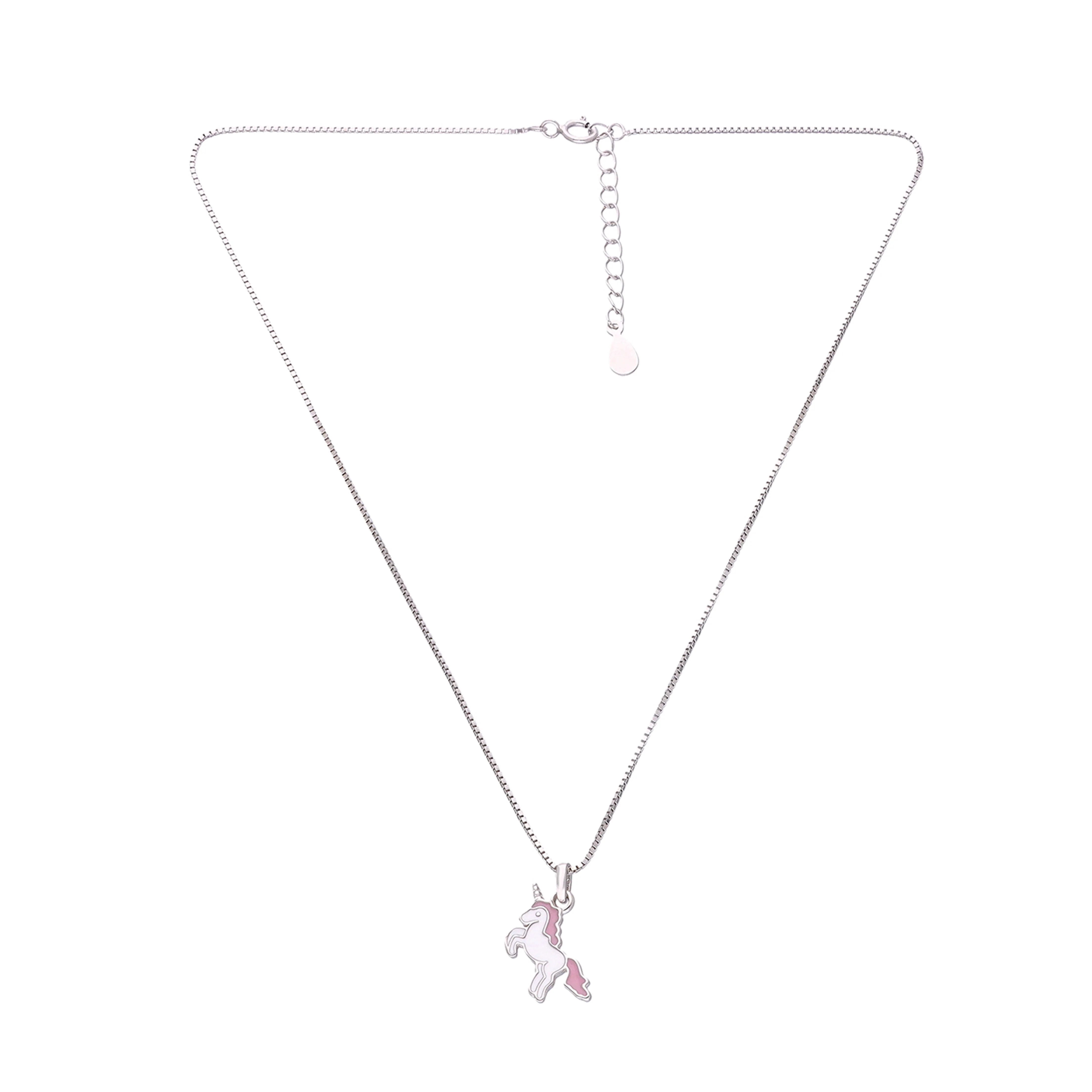 Kids Unicorn Sterling Silver Chain Pendant - Image 6