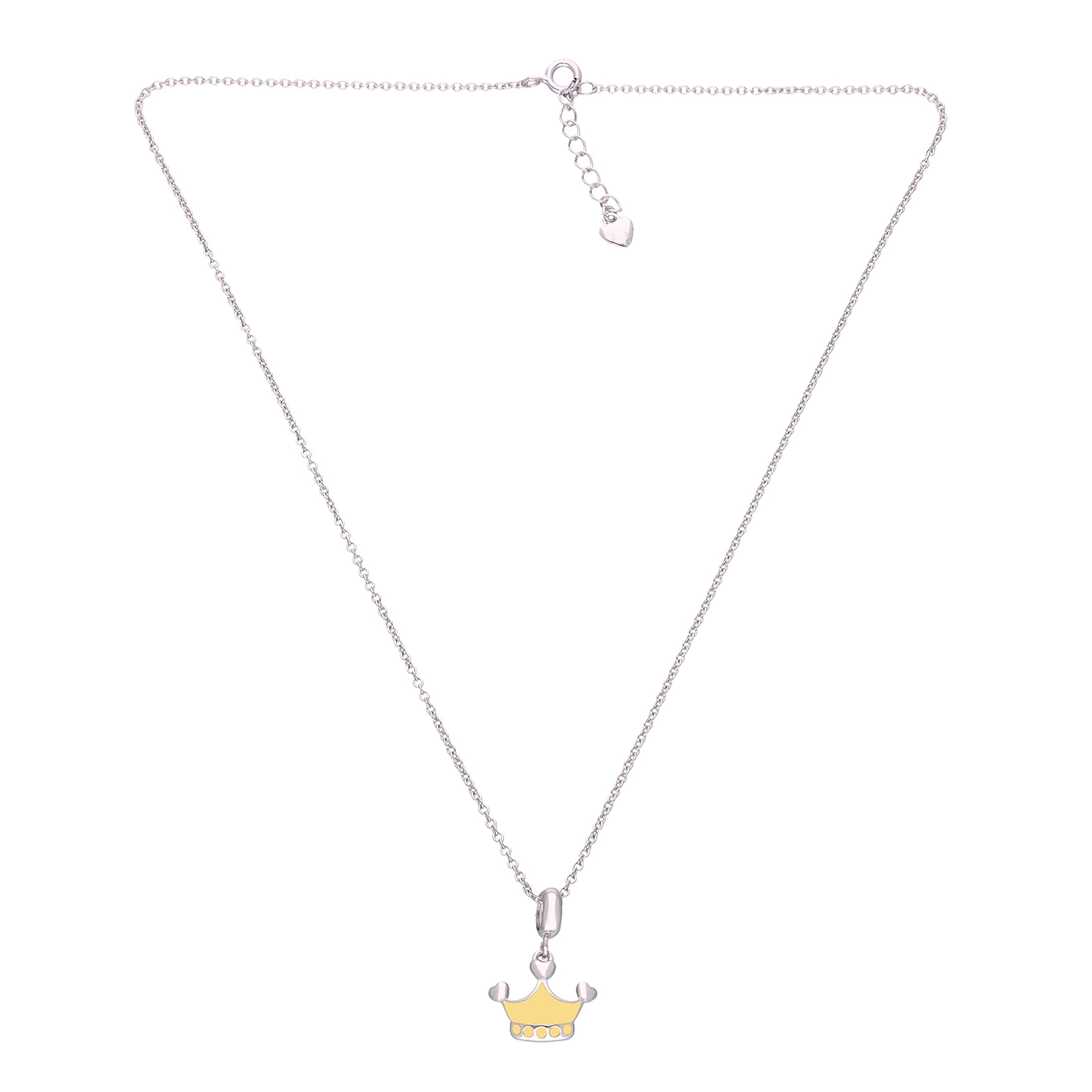 Kids Crown Silver Chain Pendant - Image 2
