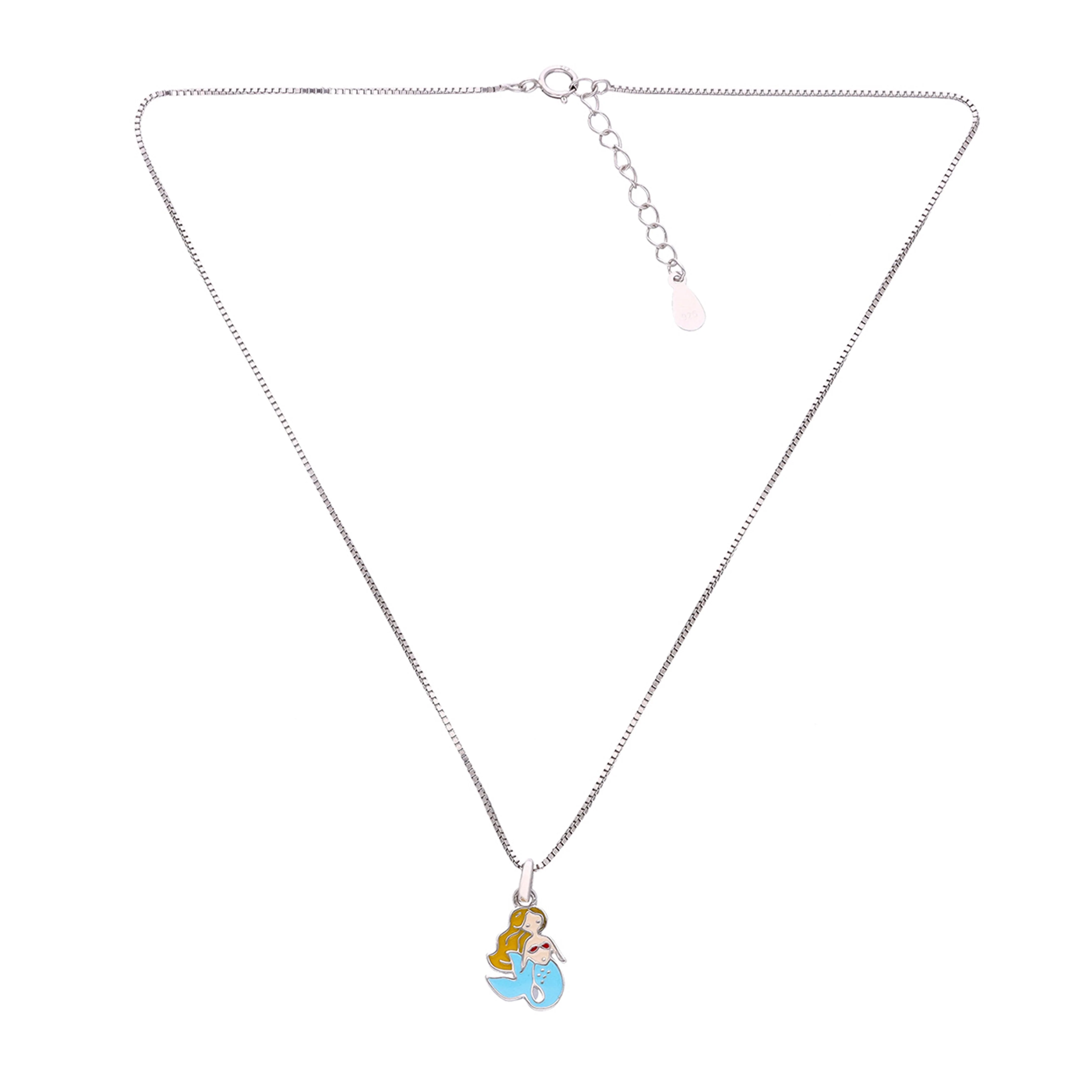 Children's Mermaid Silver Chain Pendant - Image 3