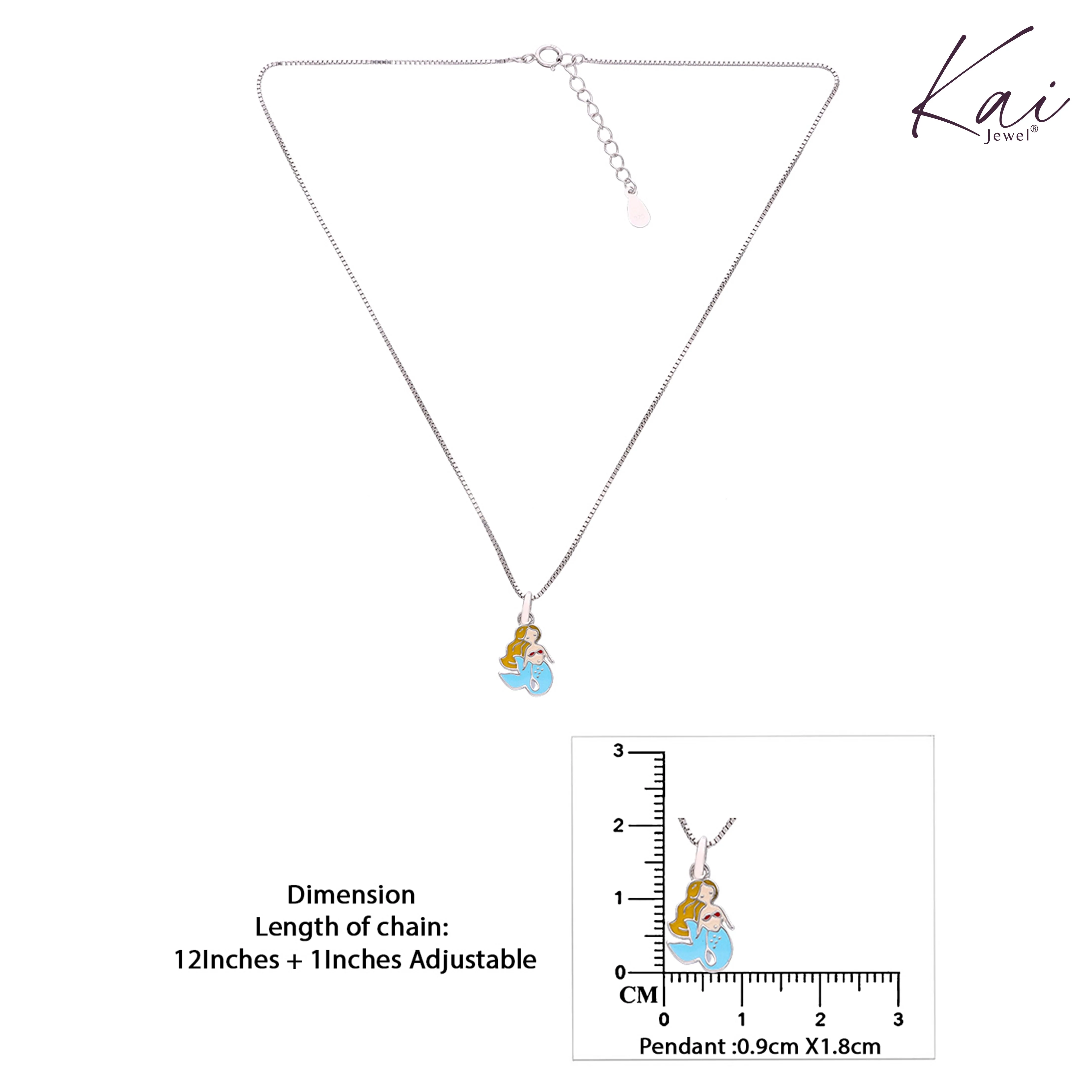 Children's Mermaid Silver Chain Pendant - Image 5