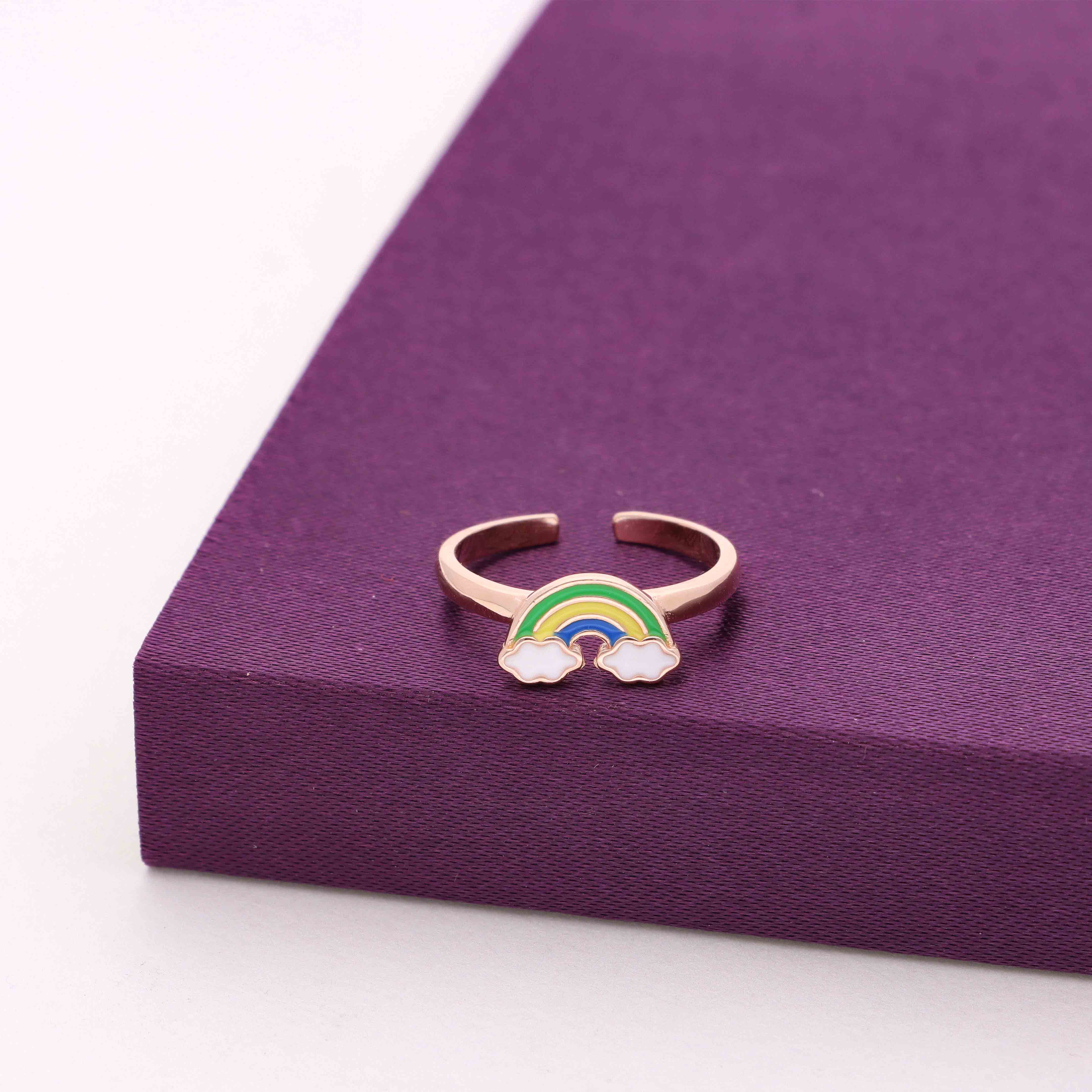 Sterling Silver Children's Rainbow Ring - Image 2