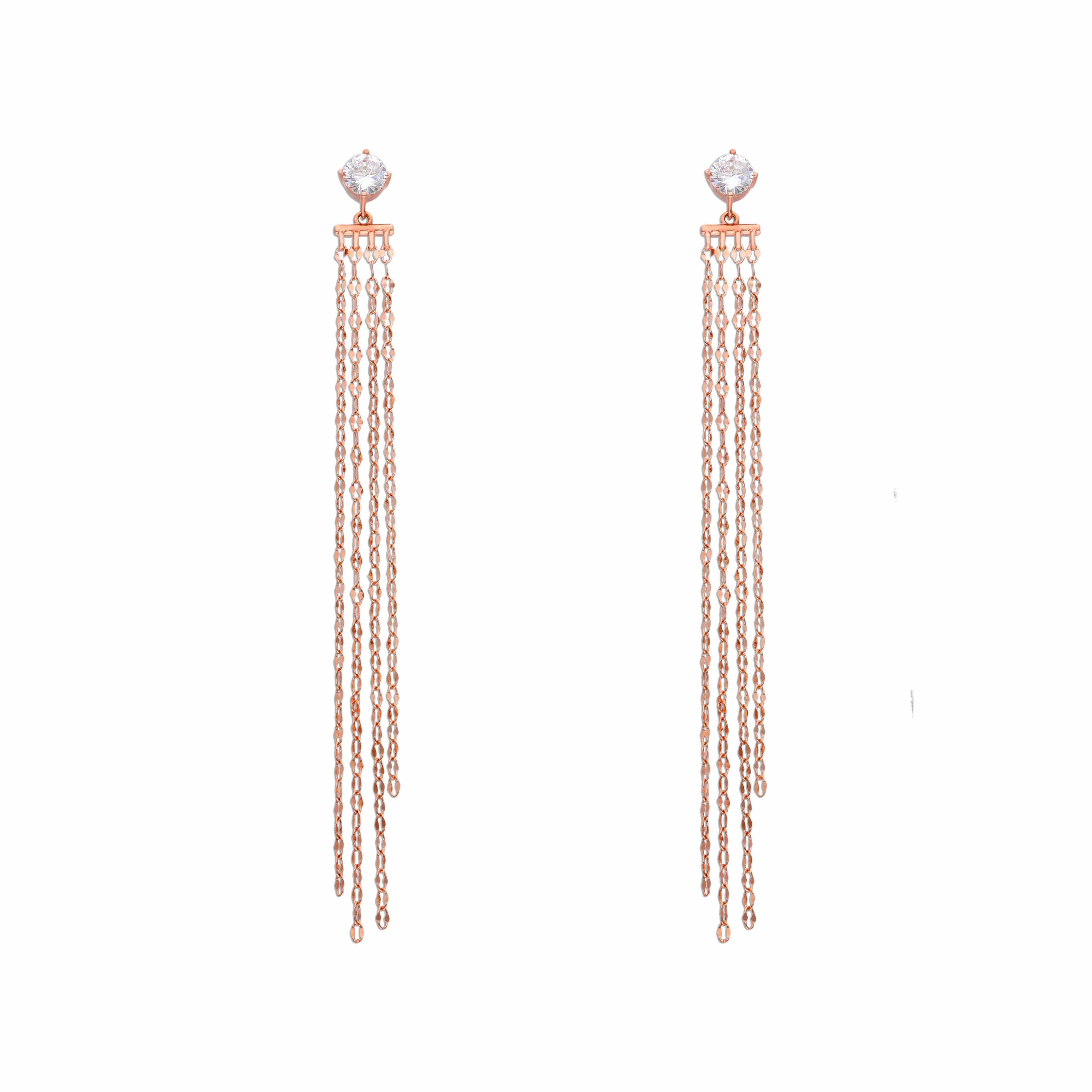 Sterling Chains Dangler Silver Earrings - Image 2