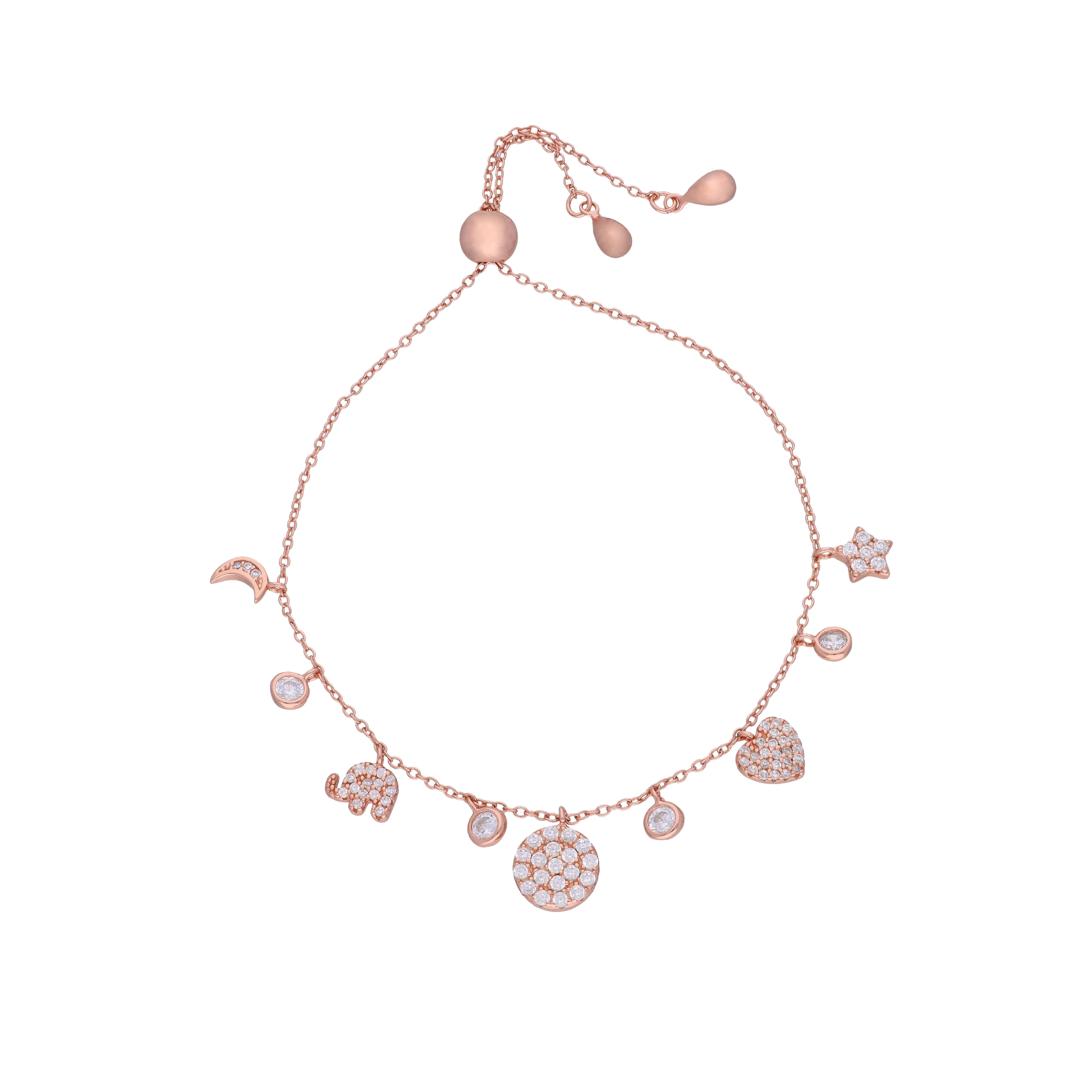 Sparkling Shapes Silver Charm Bracelet - Image 4