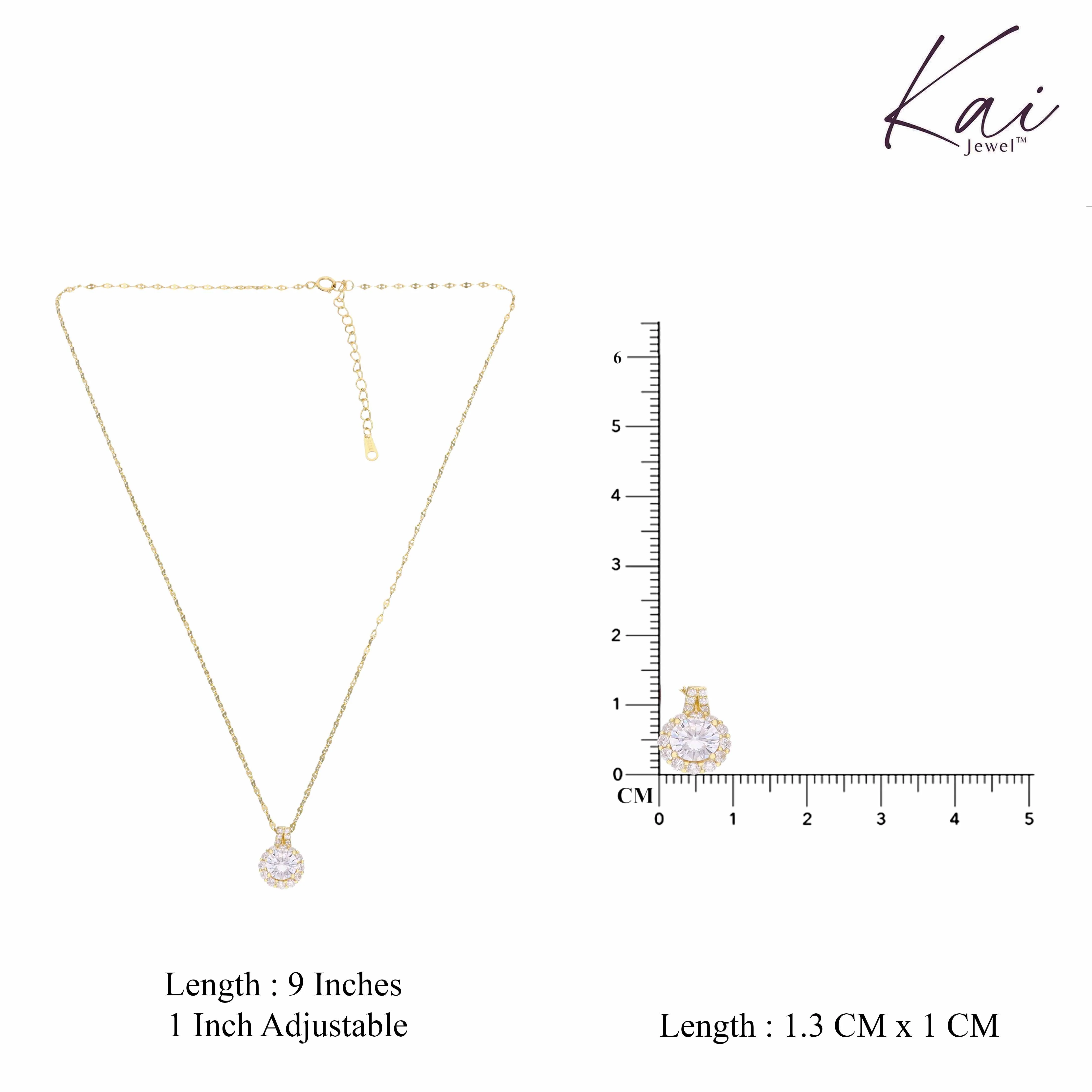 Minimal Crystal Casual Silver Necklace - Image 5