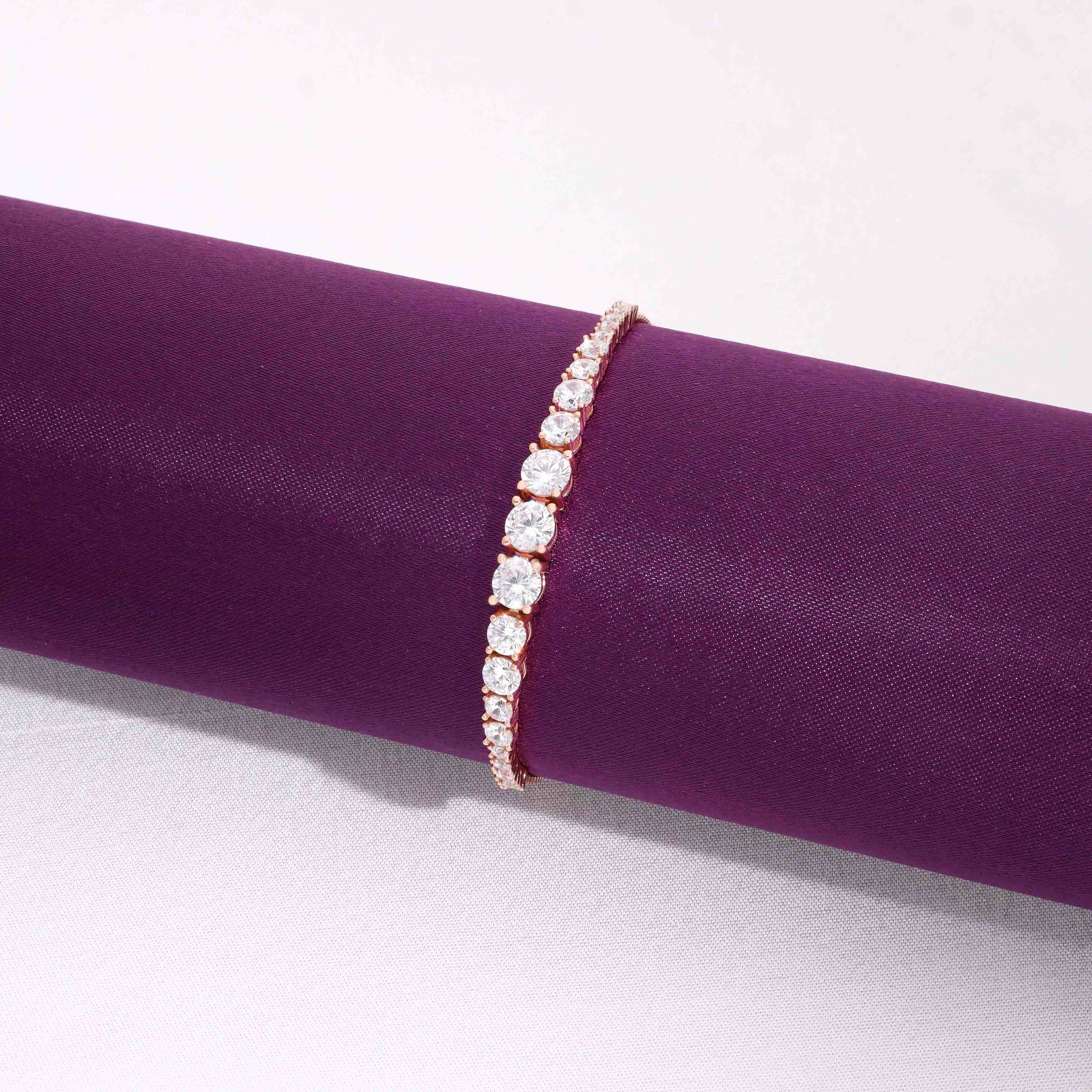 Solitaire Tennis Diamond Bolo Bracelet - Image 2