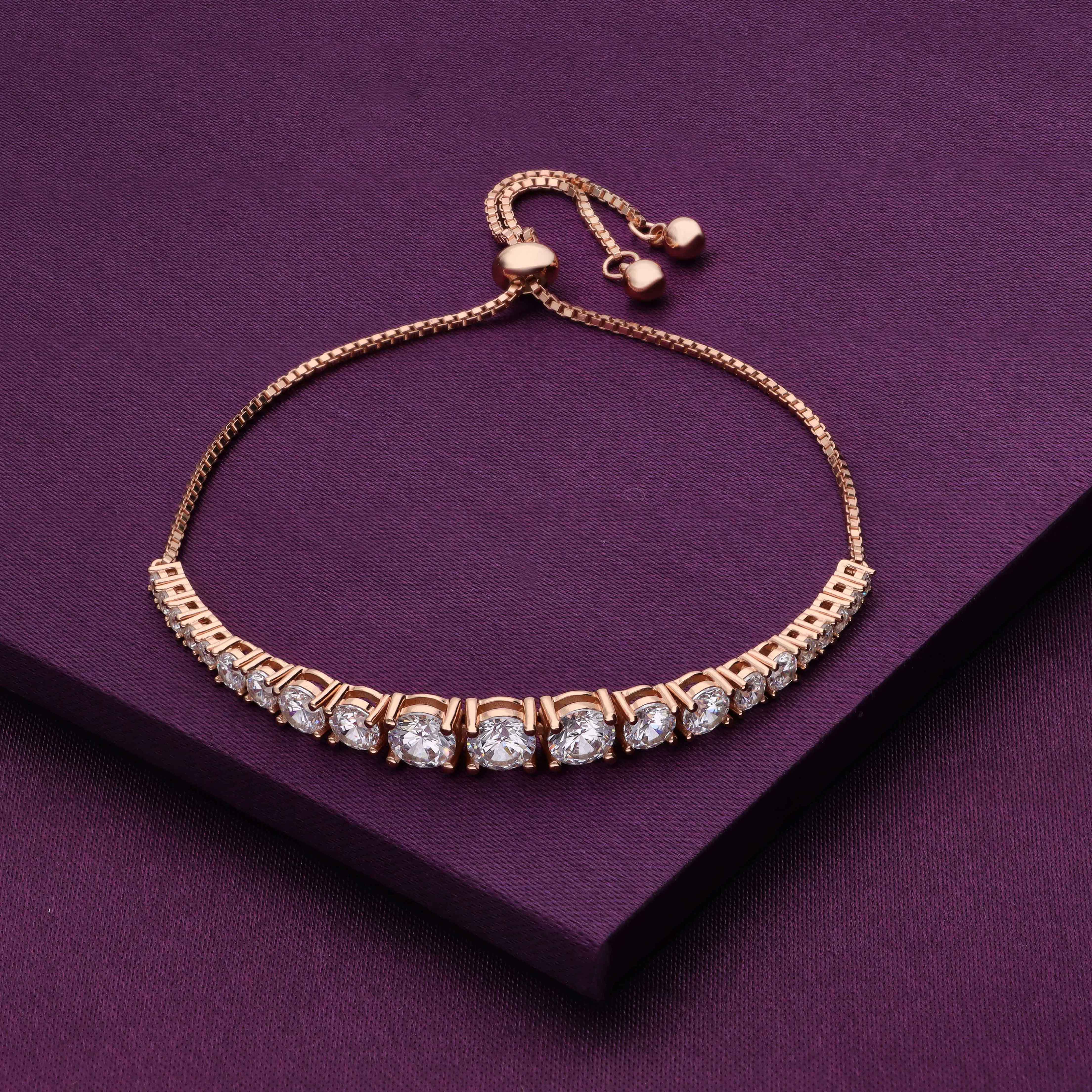 Solitaire Tennis Diamond Bolo Bracelet - Image 4