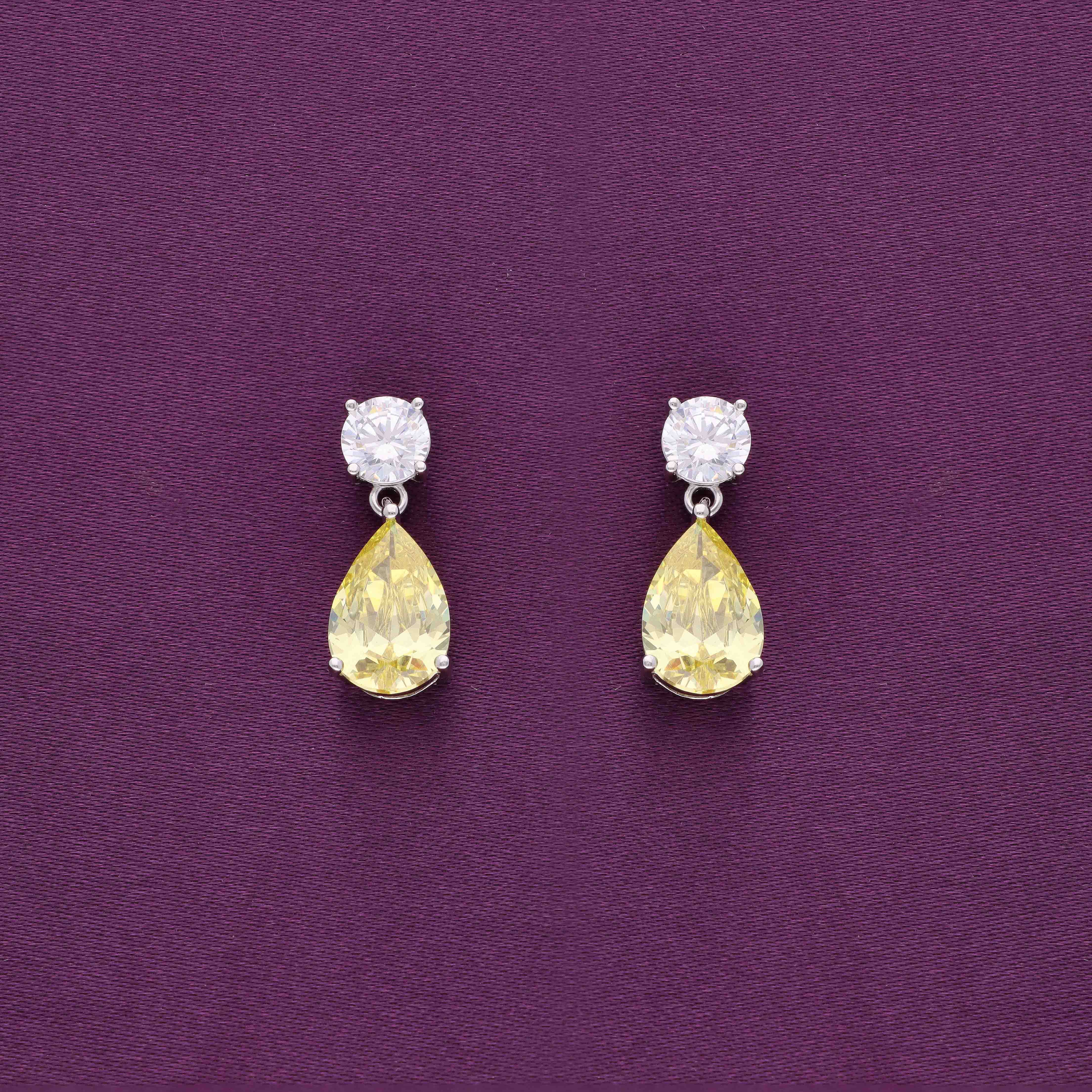 Royale Droplets Silver Drop Earrings - Image 11