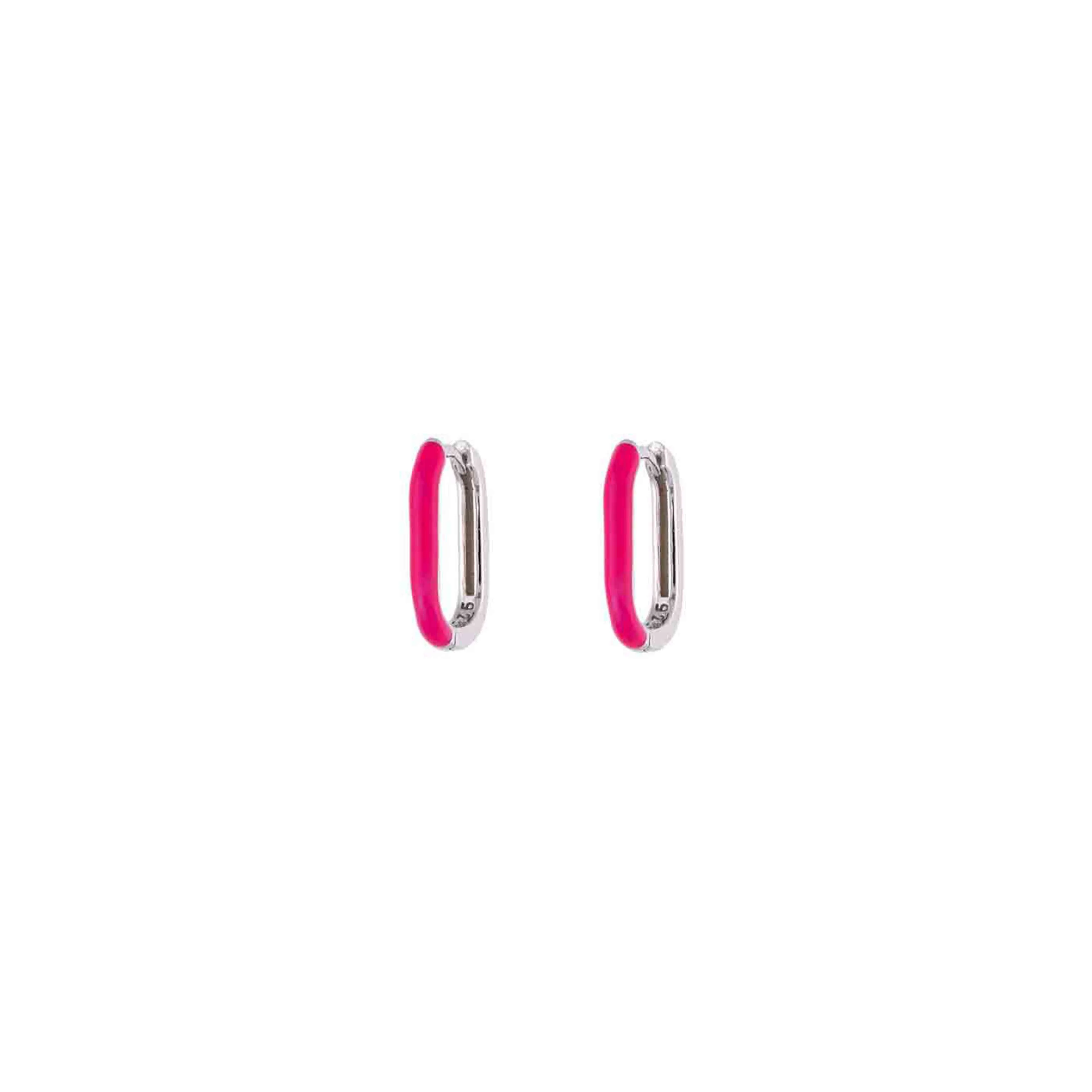 Colorful Enamel Hoop Earrings - Image 6