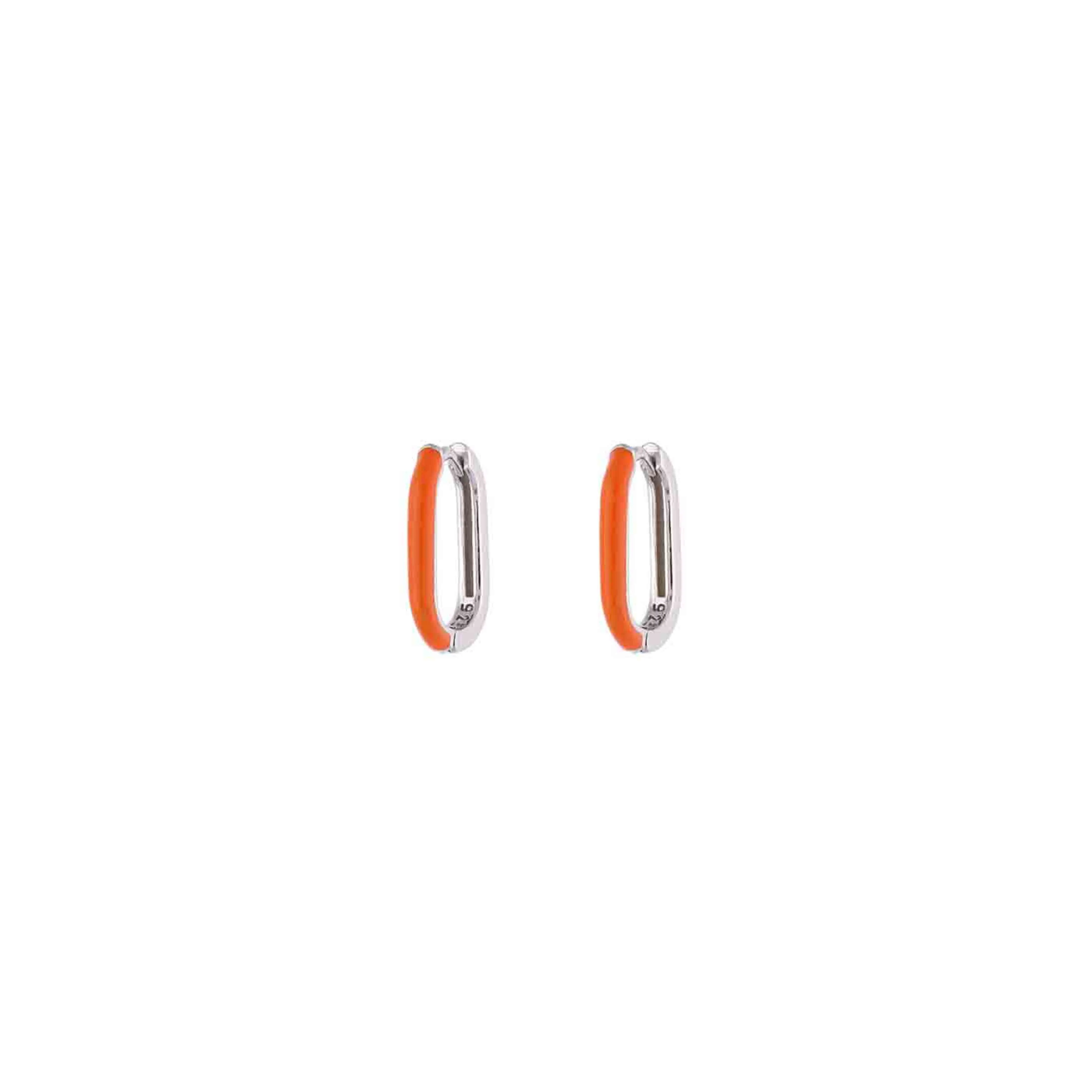 Colorful Enamel Hoop Earrings - Image 7