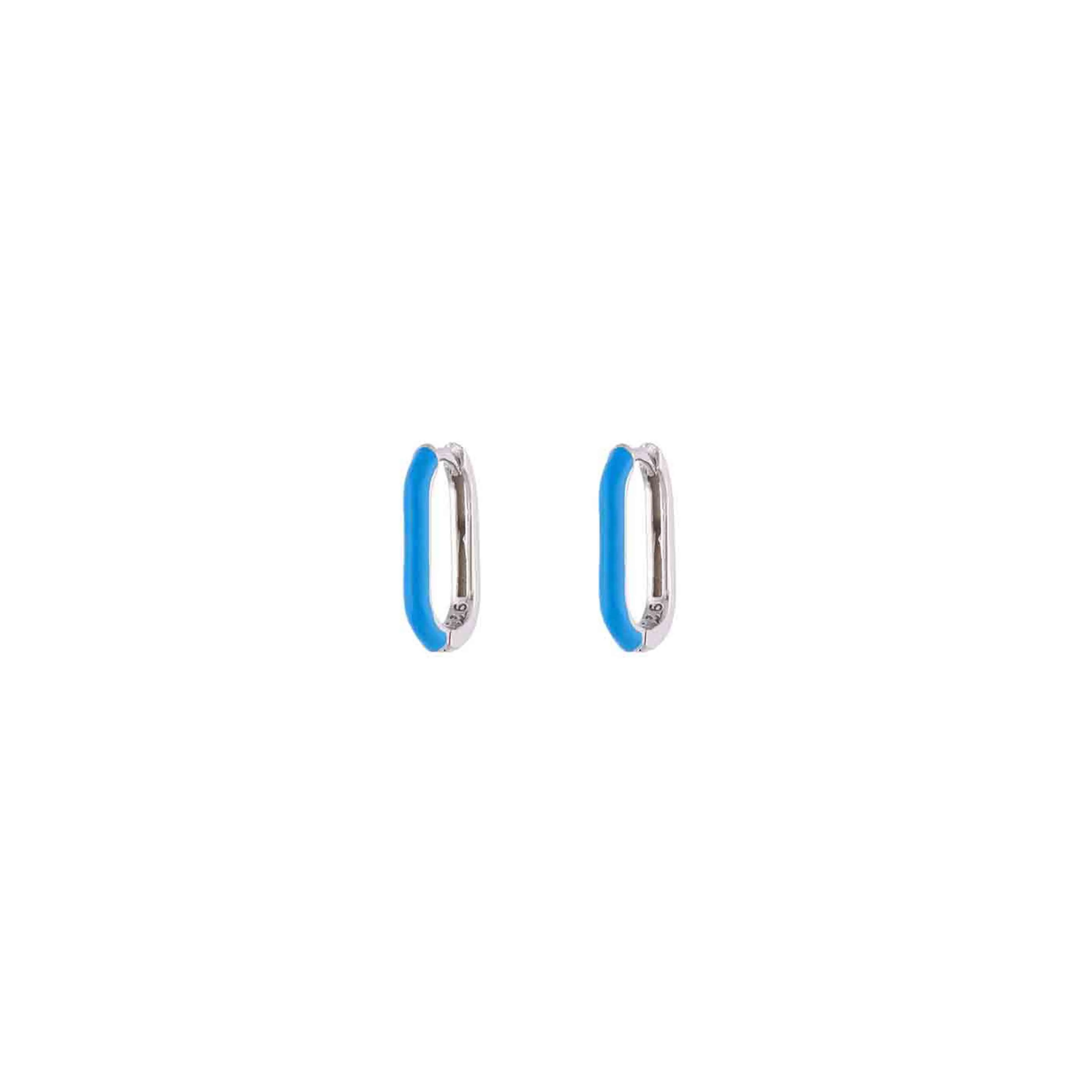 Colorful Enamel Hoop Earrings - Image 8