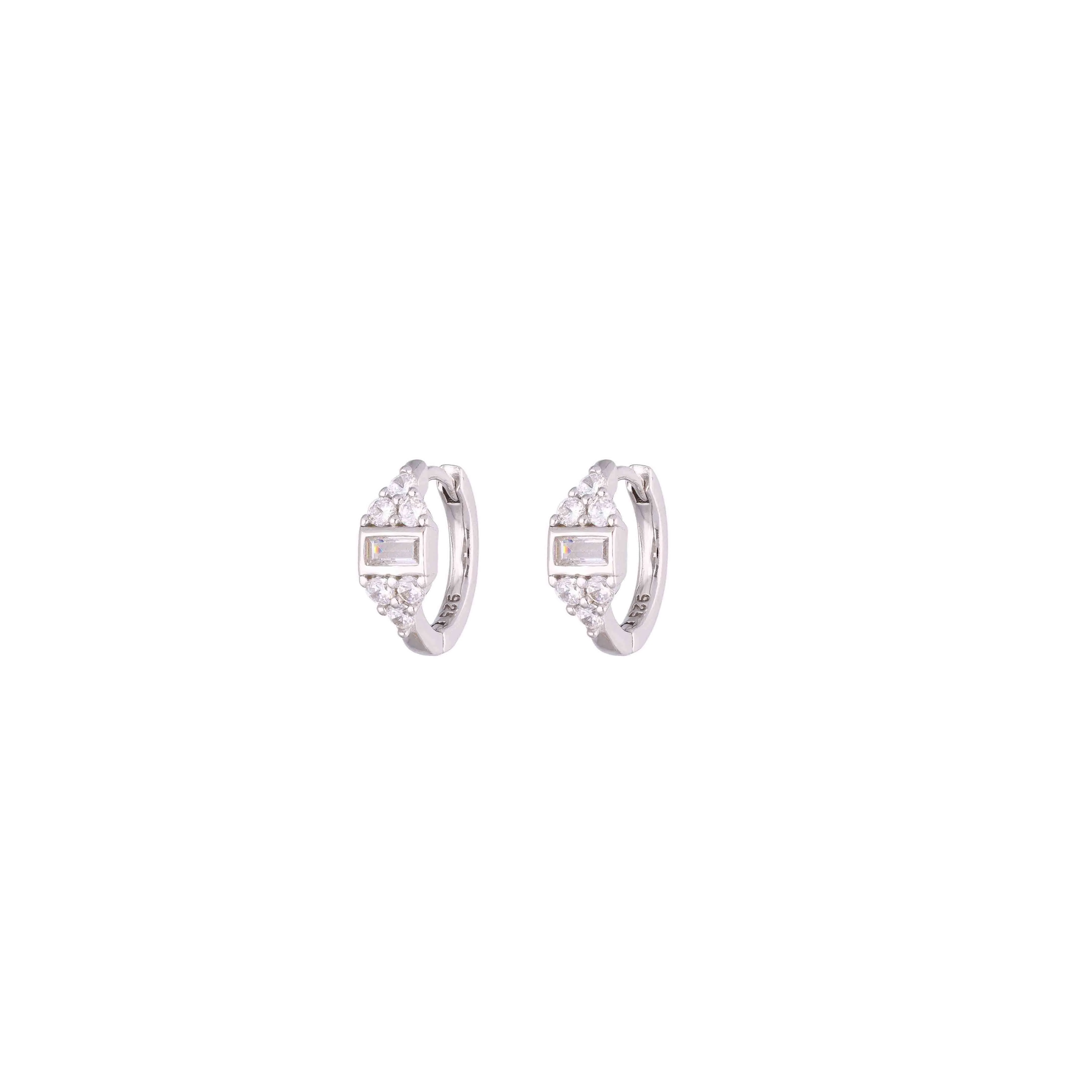 Dazzling Diva Zircon Hoops Earrings - Image 3