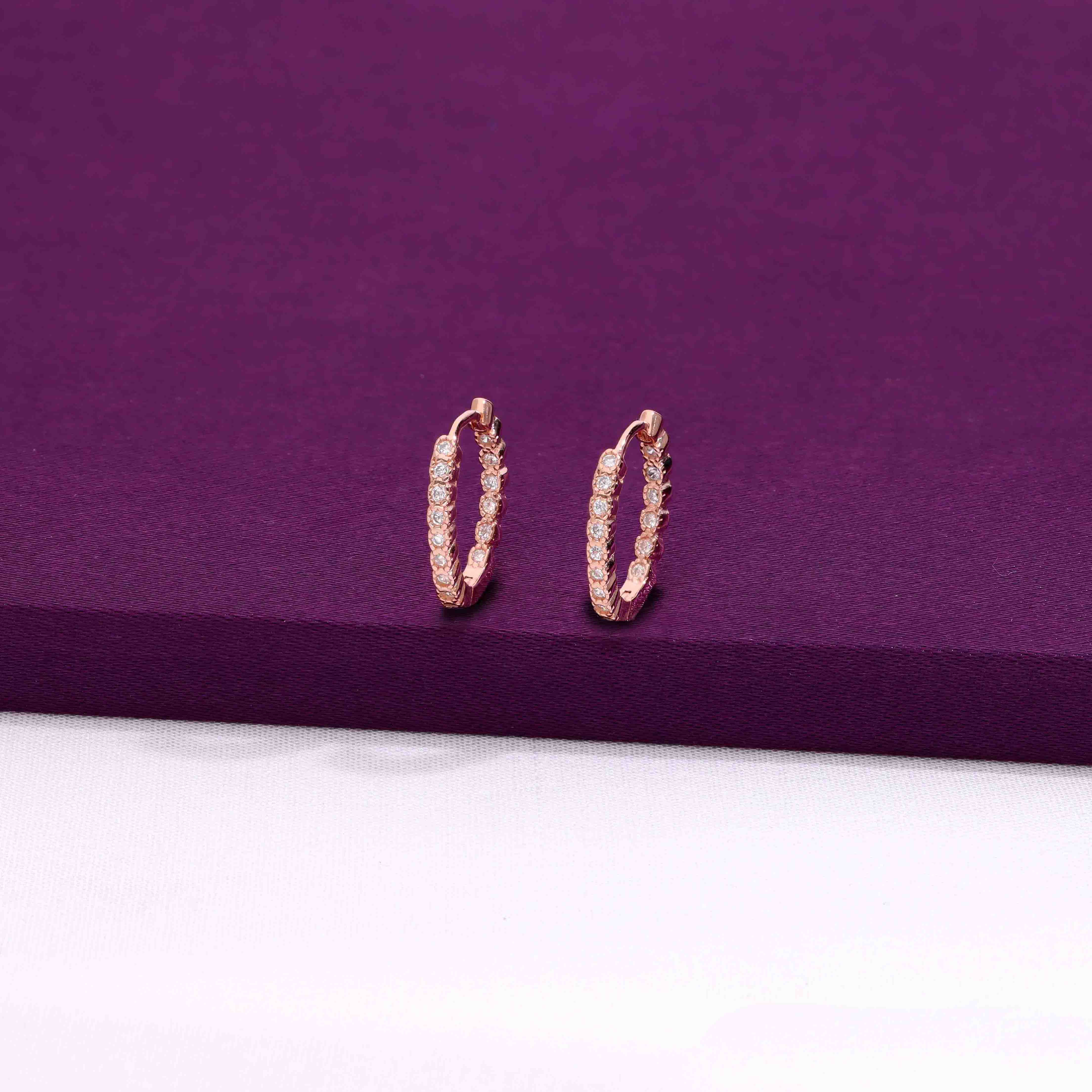 Sterling Oval Shaped Silver Hoops Earrings - Image 5