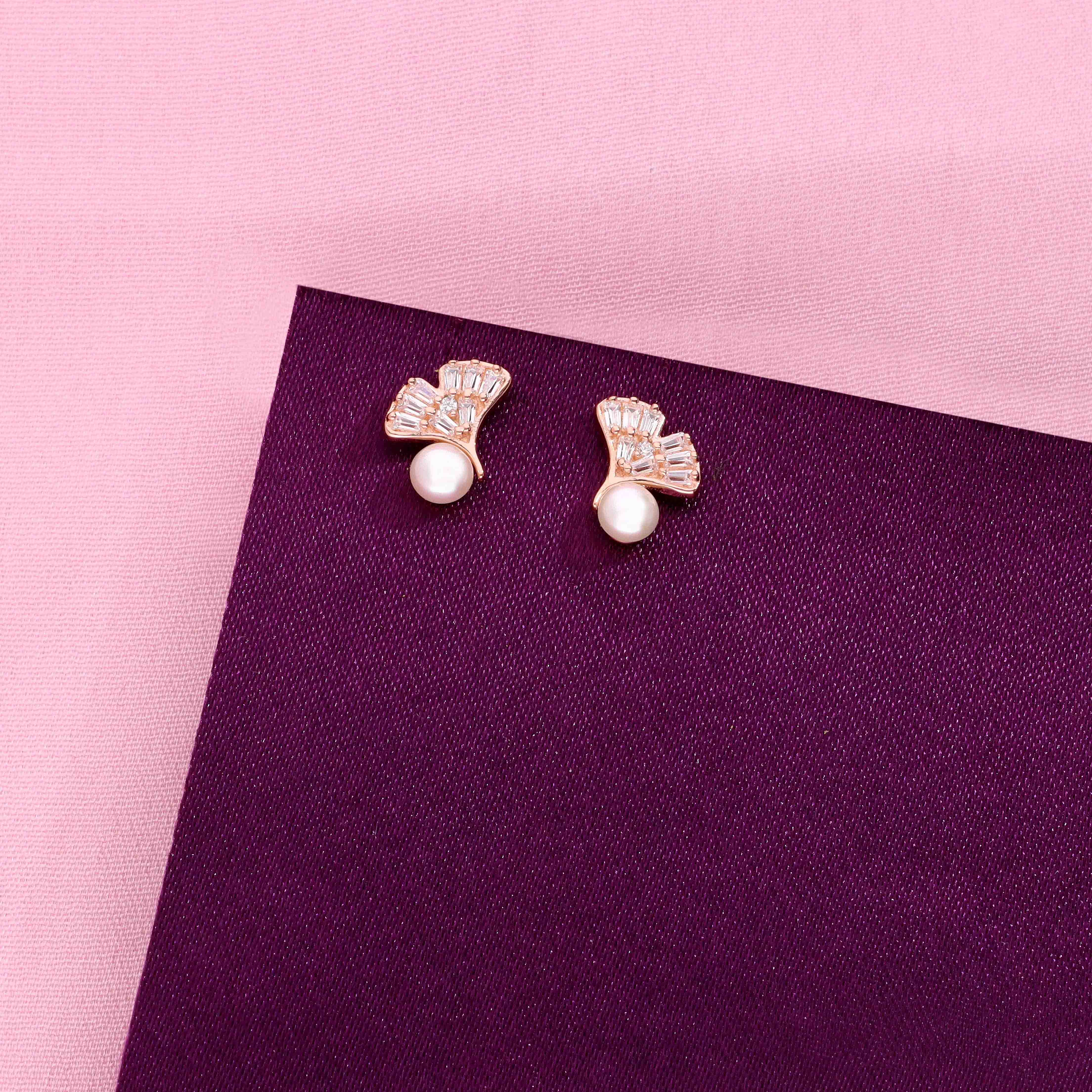 Sterling Silver Pearlescent Petal Gleam Earrings - Image 8