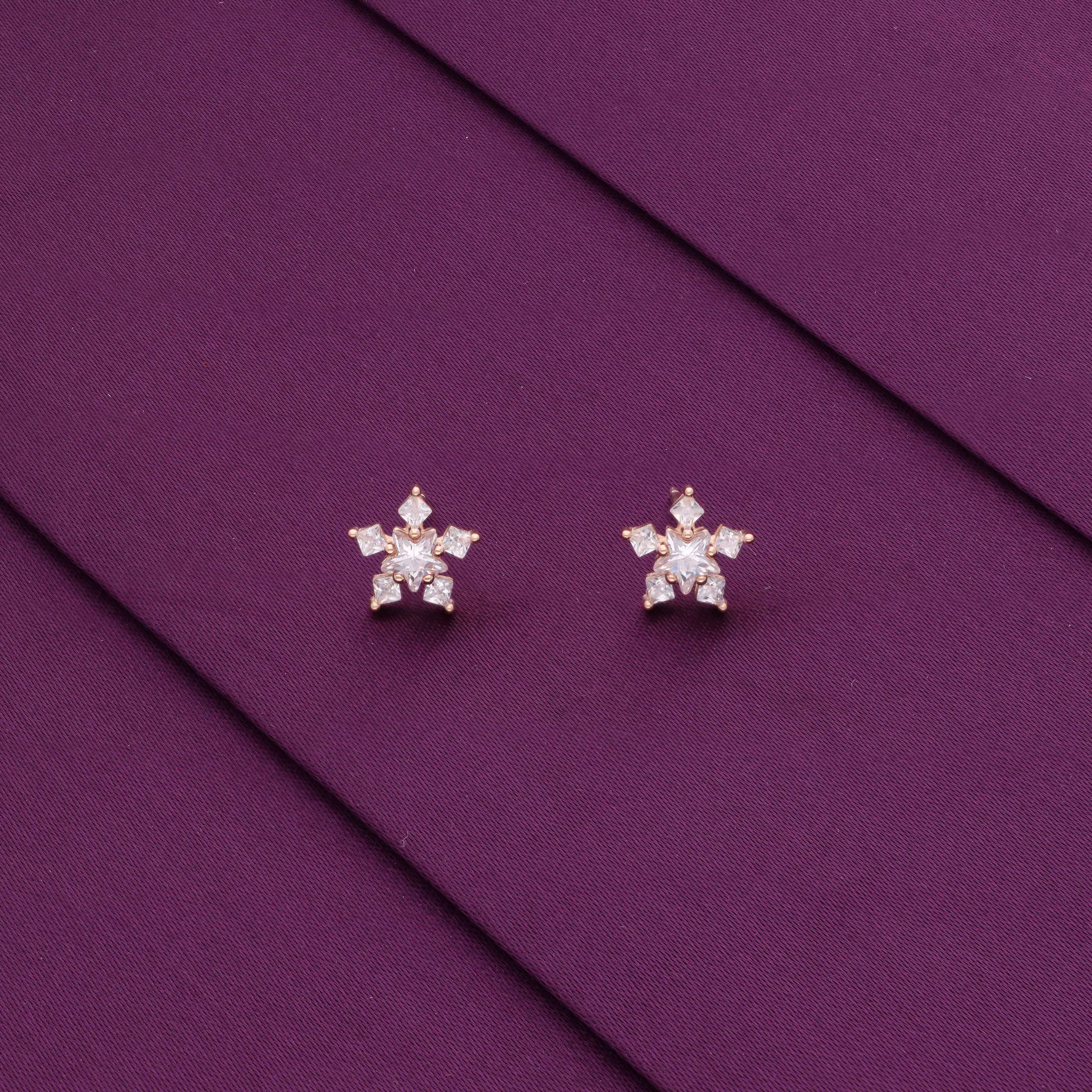 Sterling Lumina Star Stud Earrings - Image 2