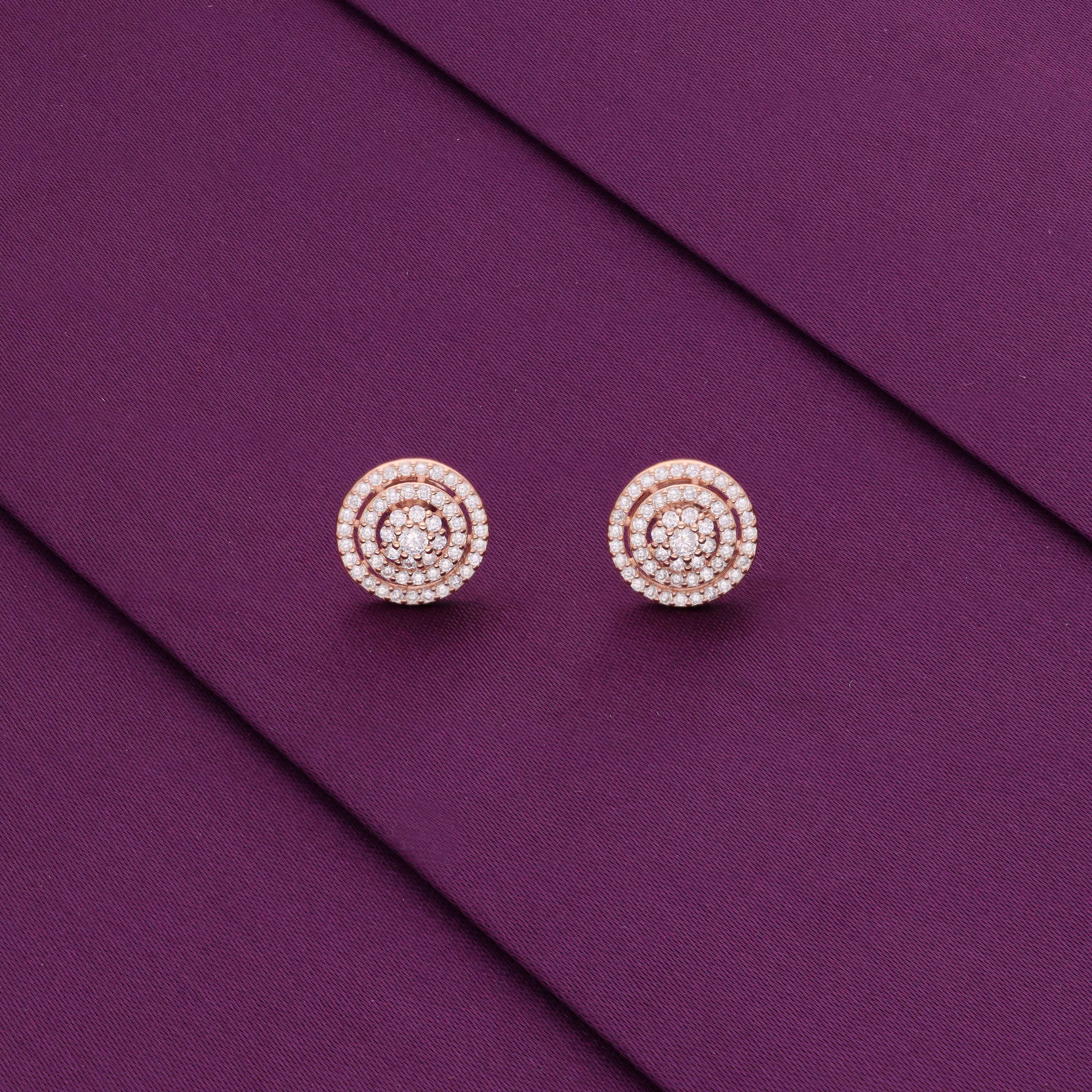 Sterling Silver Crystal Stud Earrings - Image 2