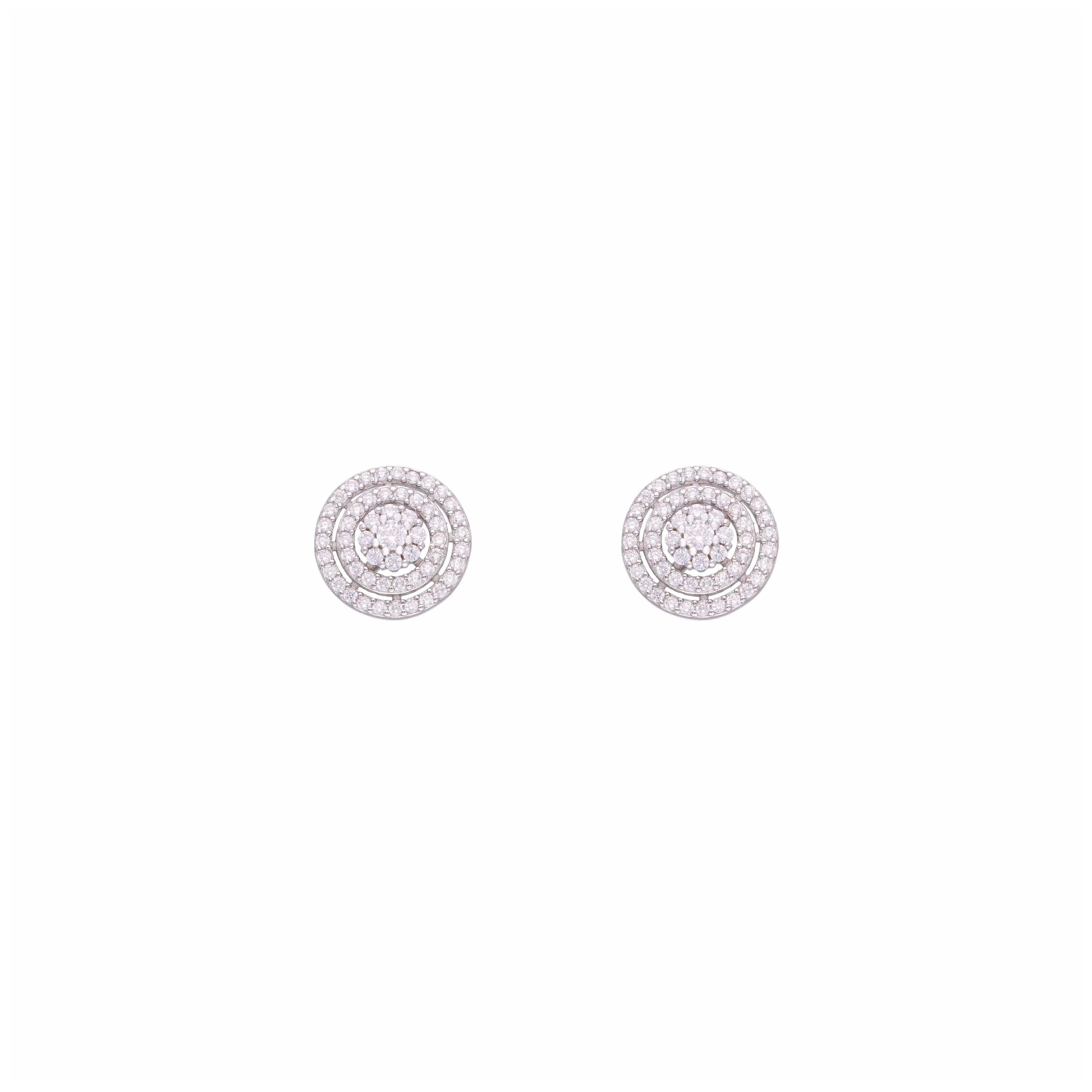 Sterling Silver Crystal Stud Earrings - Image 5