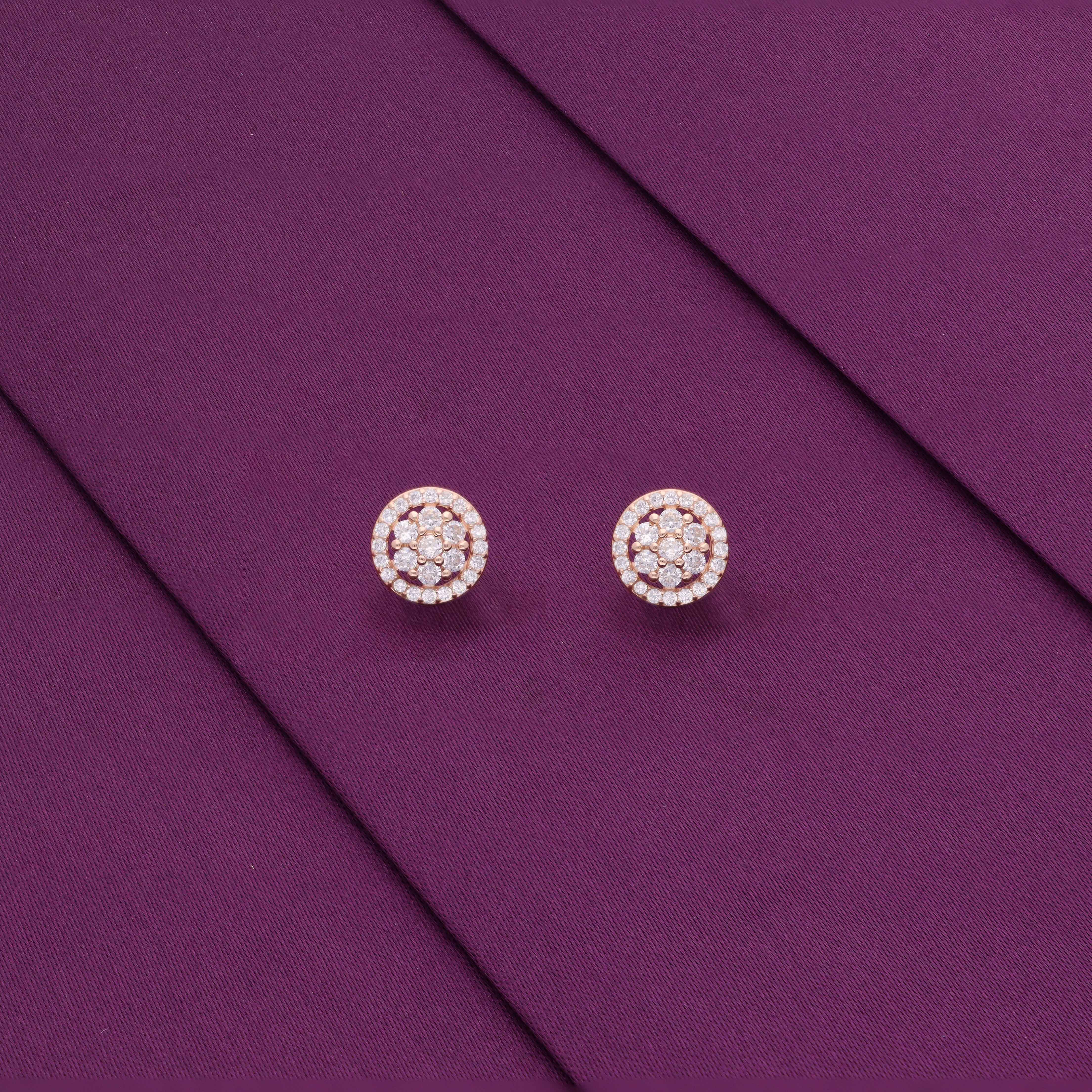 Eternal Blossom Zircon Casual Stud Earrings - Image 2