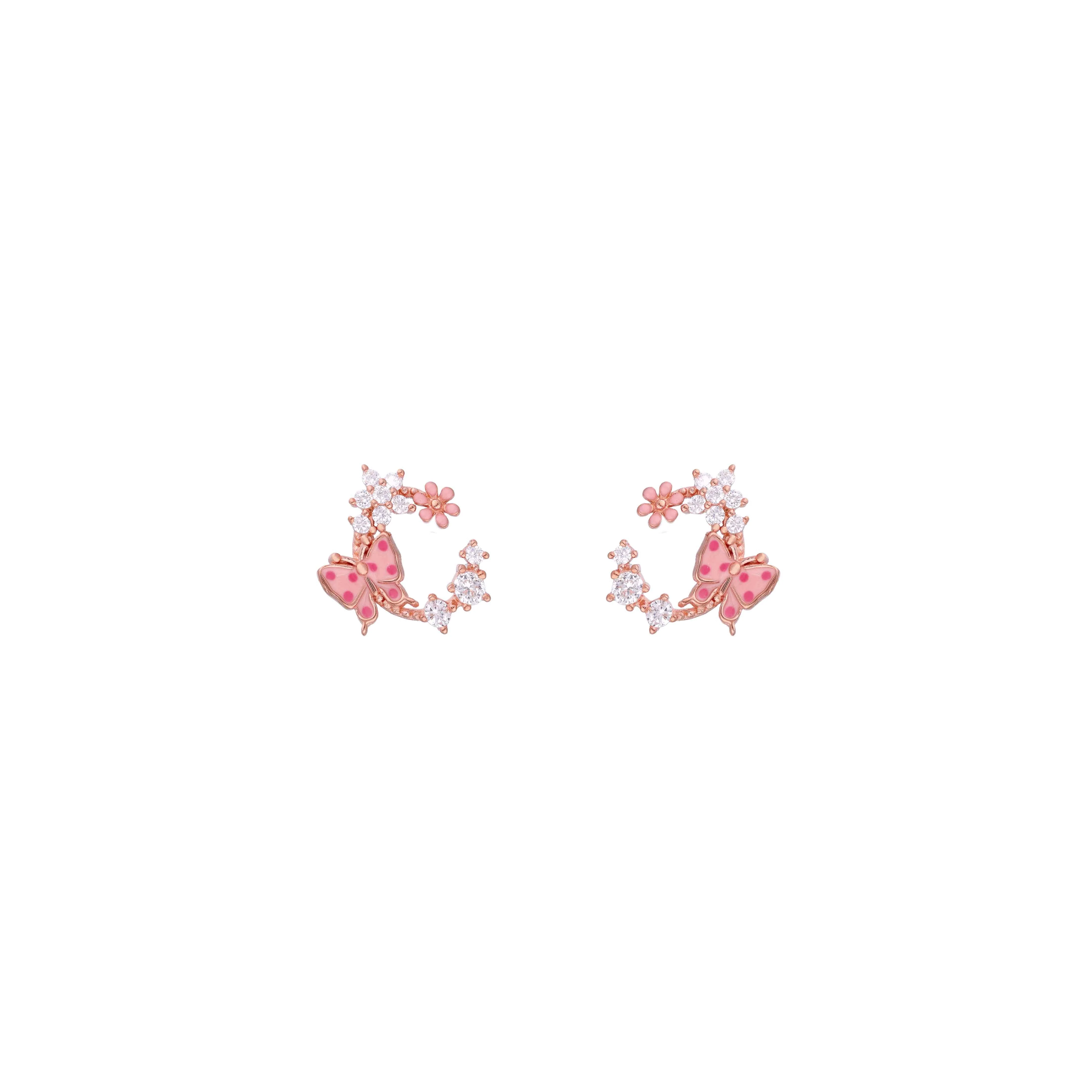 Butterfly Garden Silver Stud Earrings - Image 6
