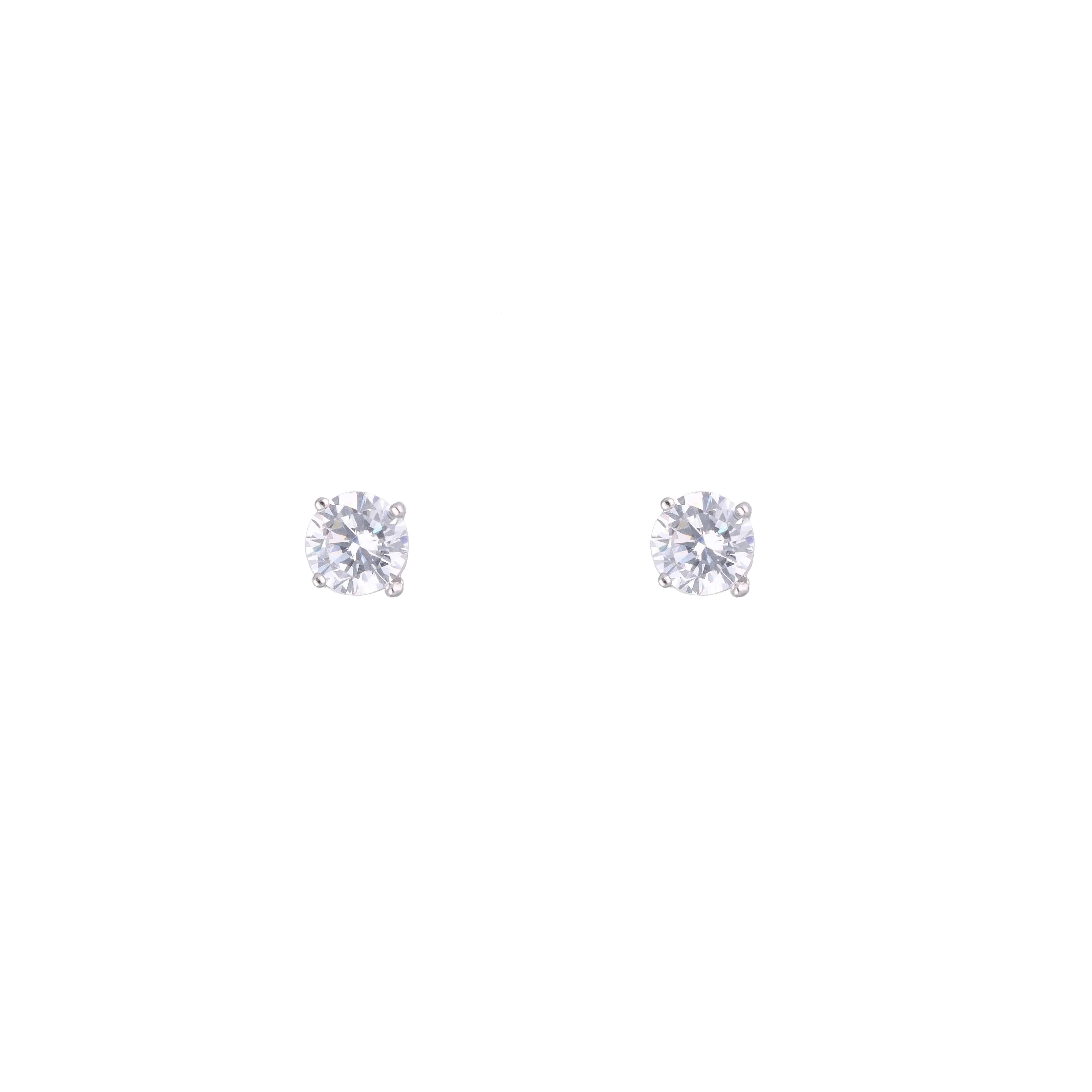 Chic Solitaire Stud Earrings - Image 5