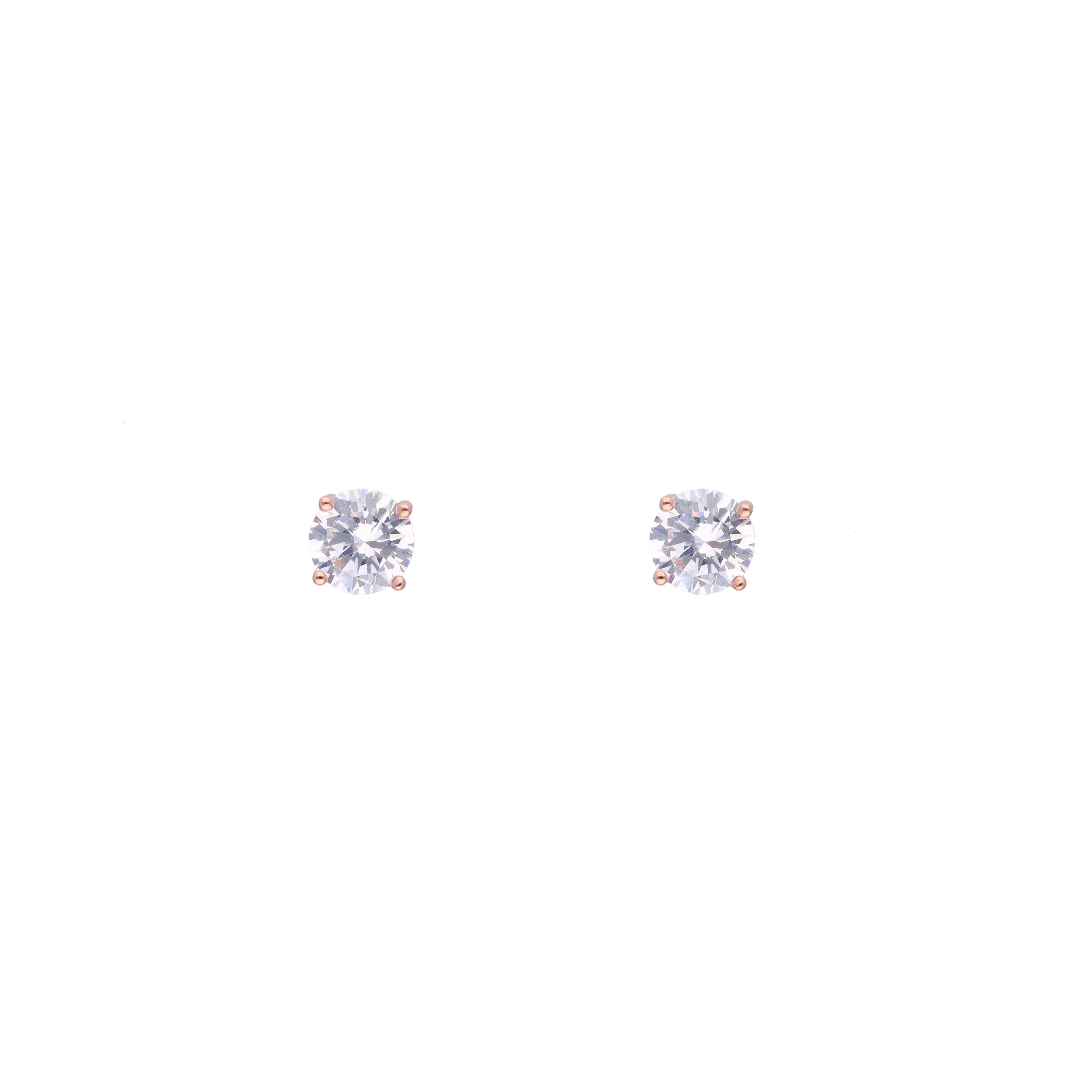 Chic Solitaire Stud Earrings - Image 6