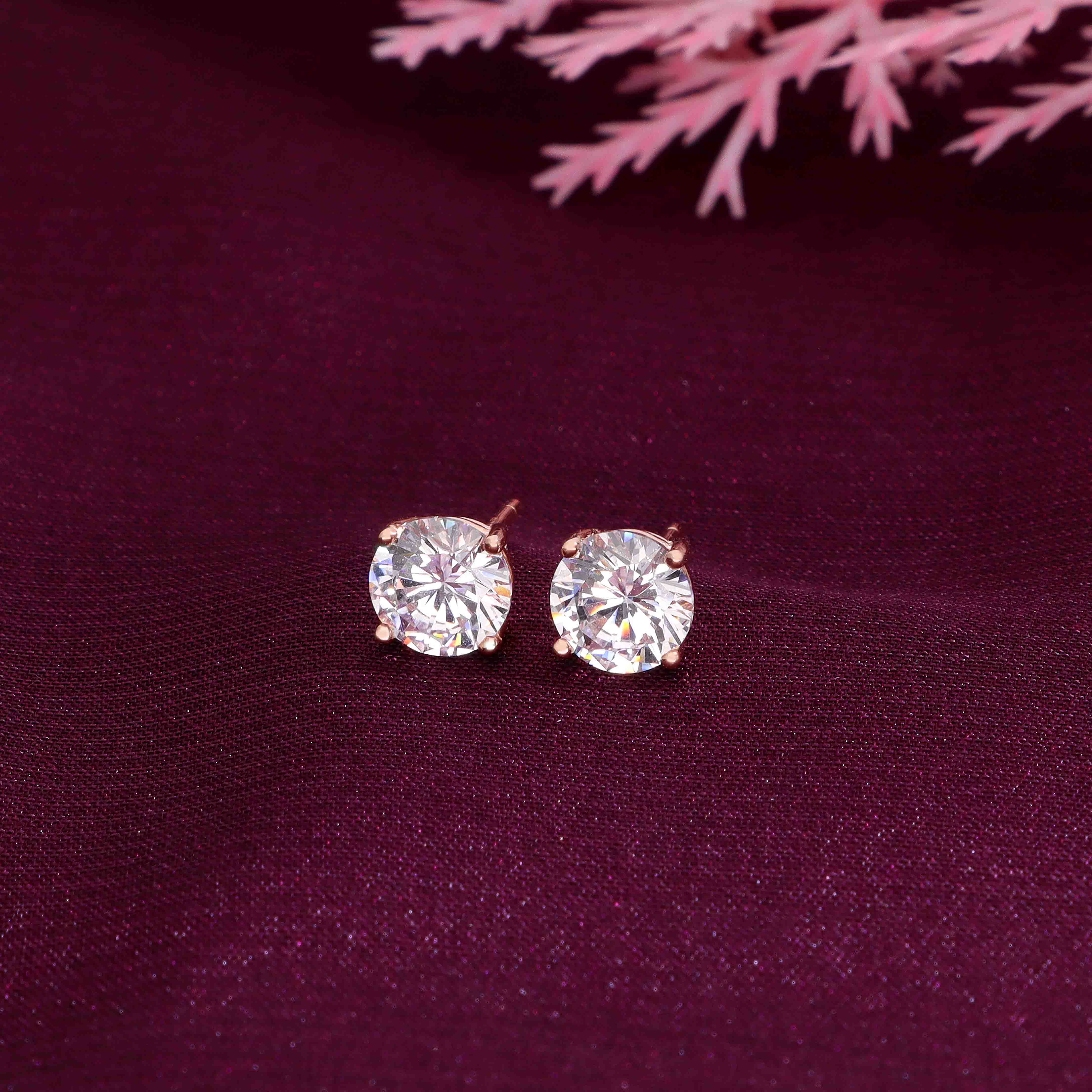 Chic Circular Silver Stud Earrings - Image 2