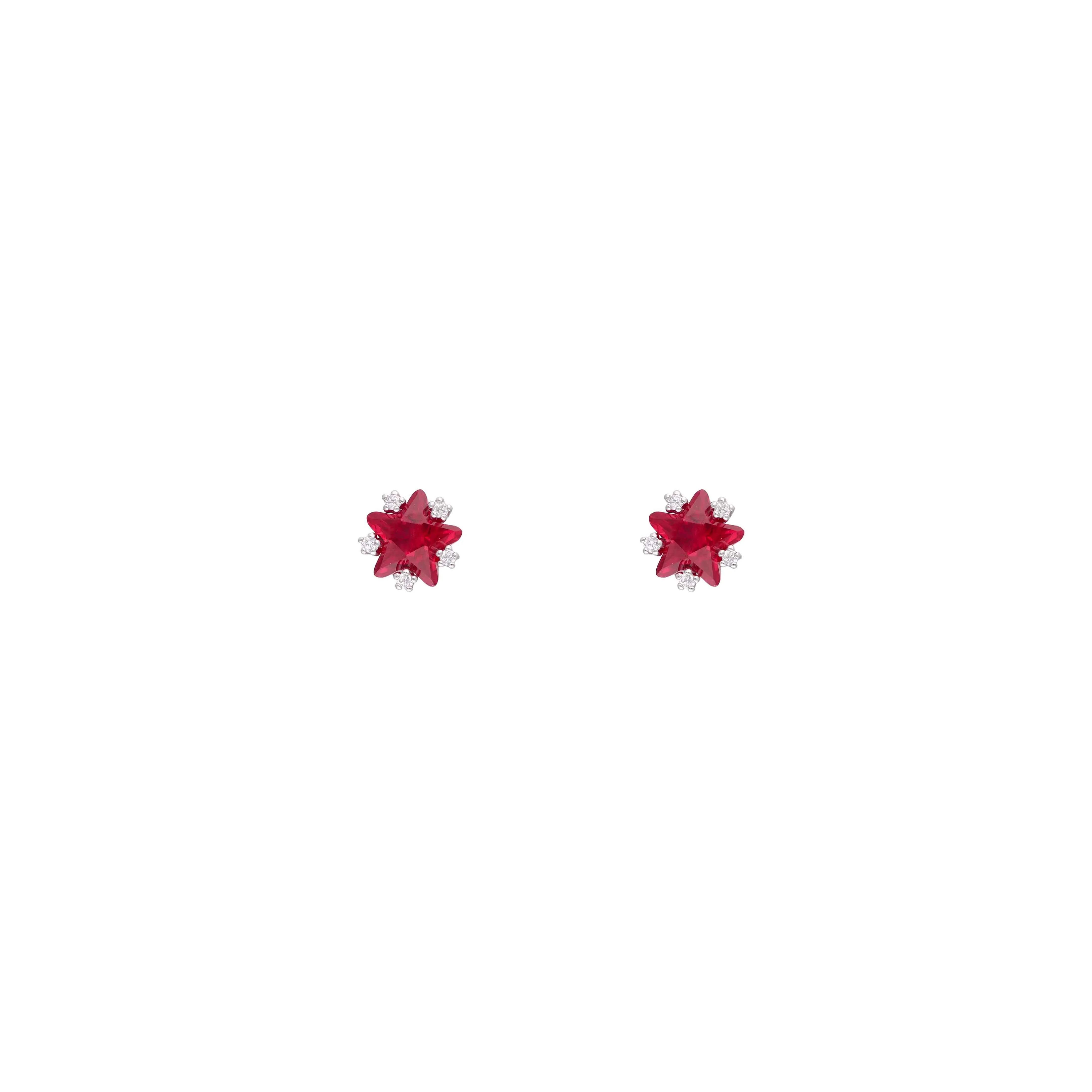 Red Star Casual Stud Earrings - Image 5