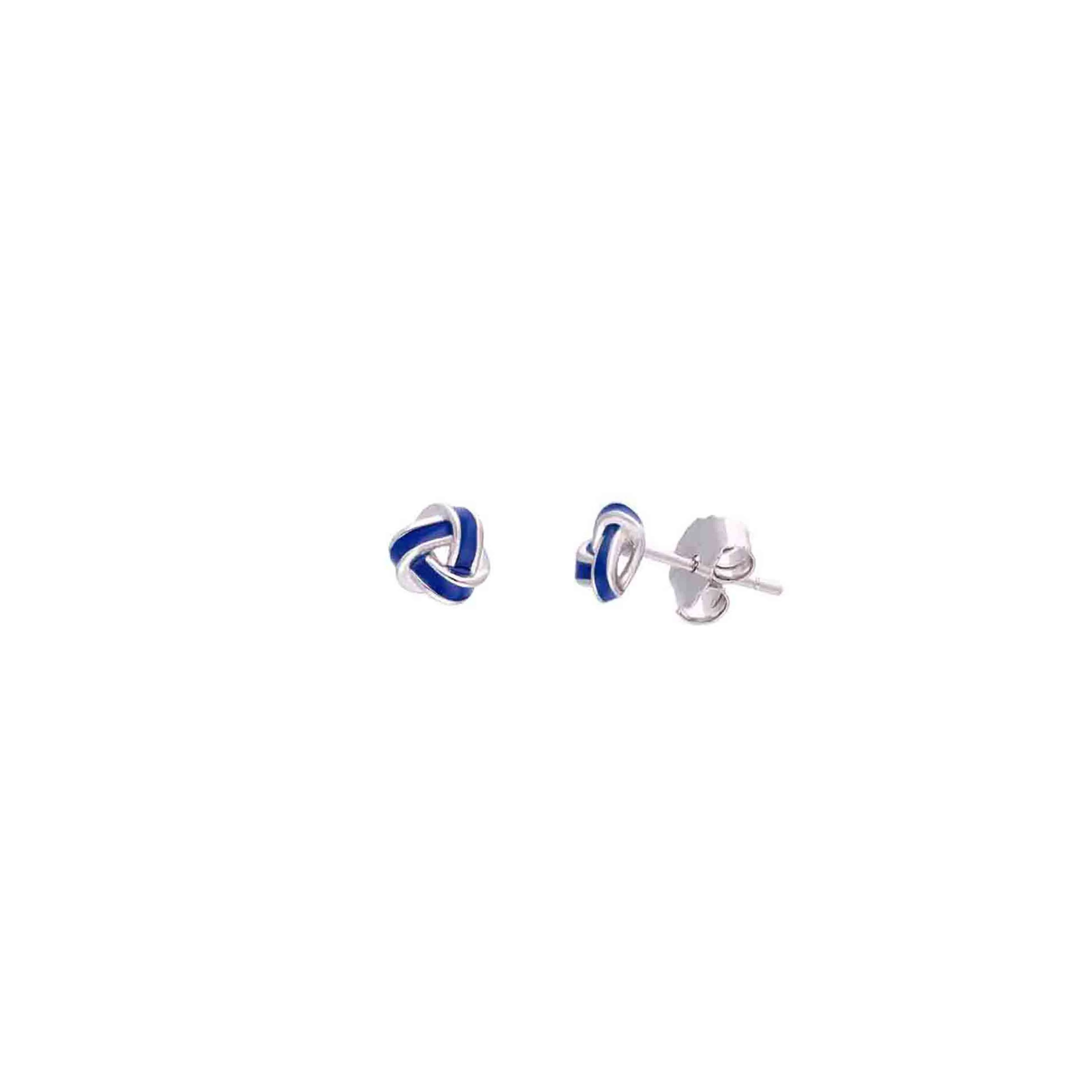 Sterling Silver Knot Stud Earrings - Image 7