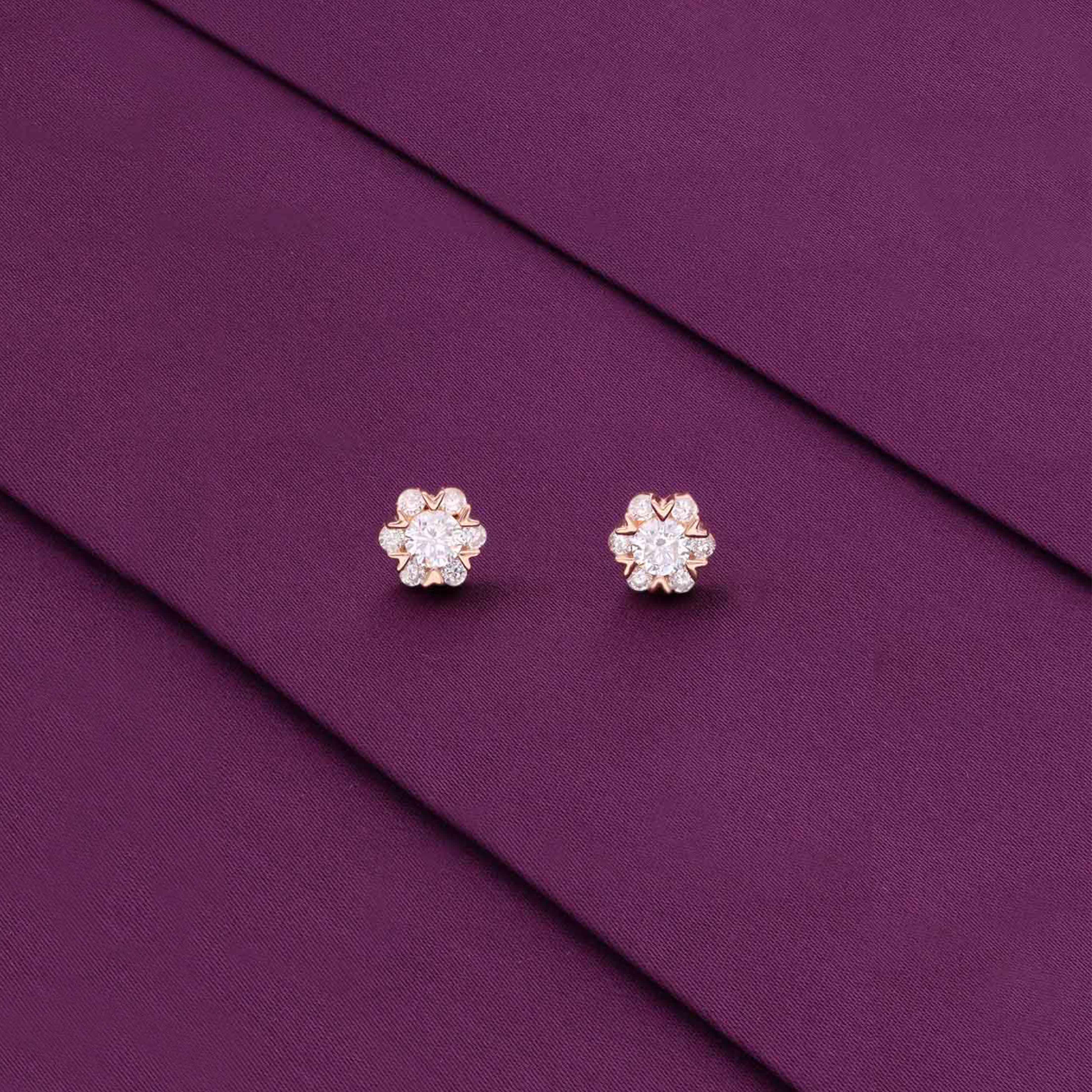 Sterling Silver Zircon Brilliance Stud Earrings - Image 2