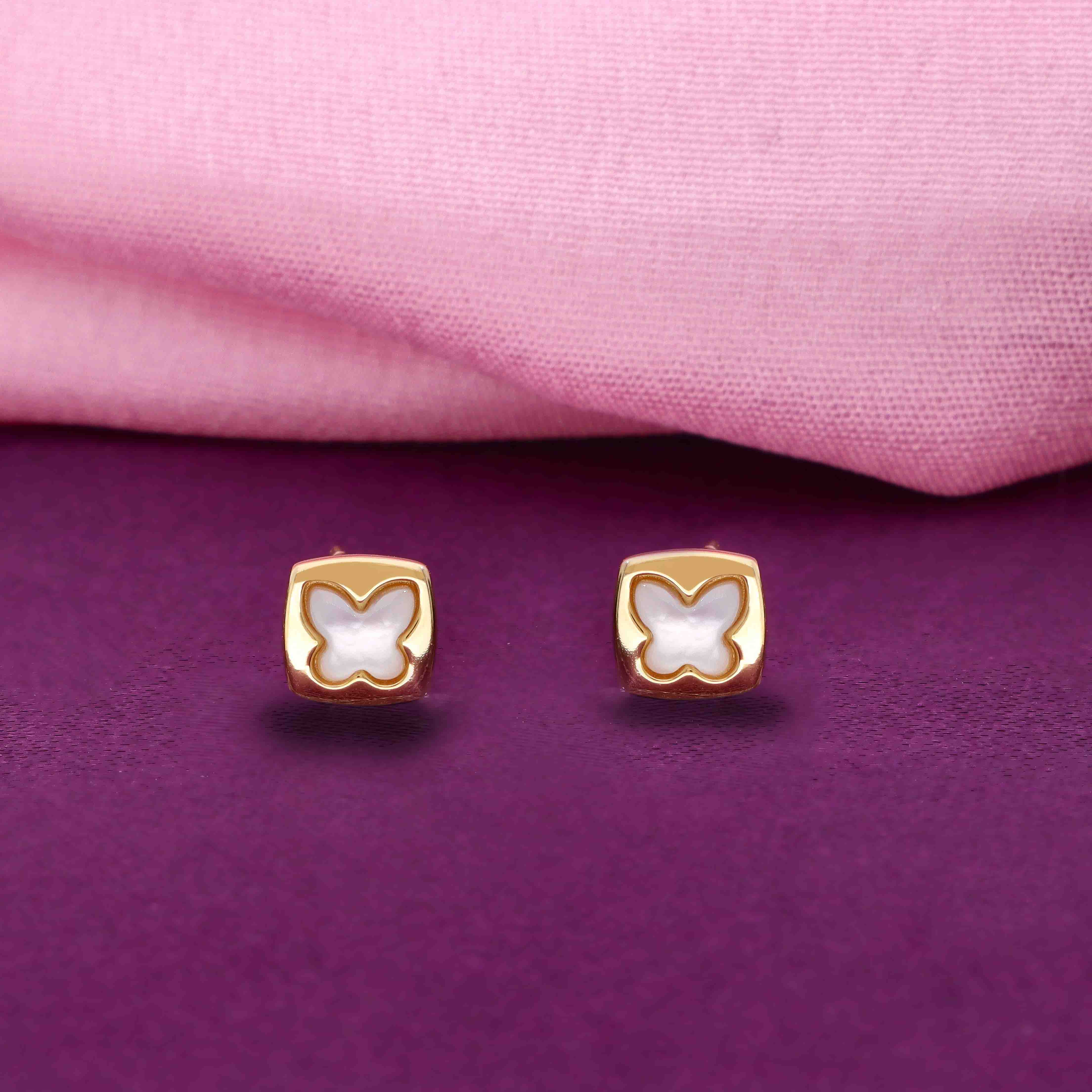 Sterling Silver Chic Butterfly Stud Earrings - Image 2
