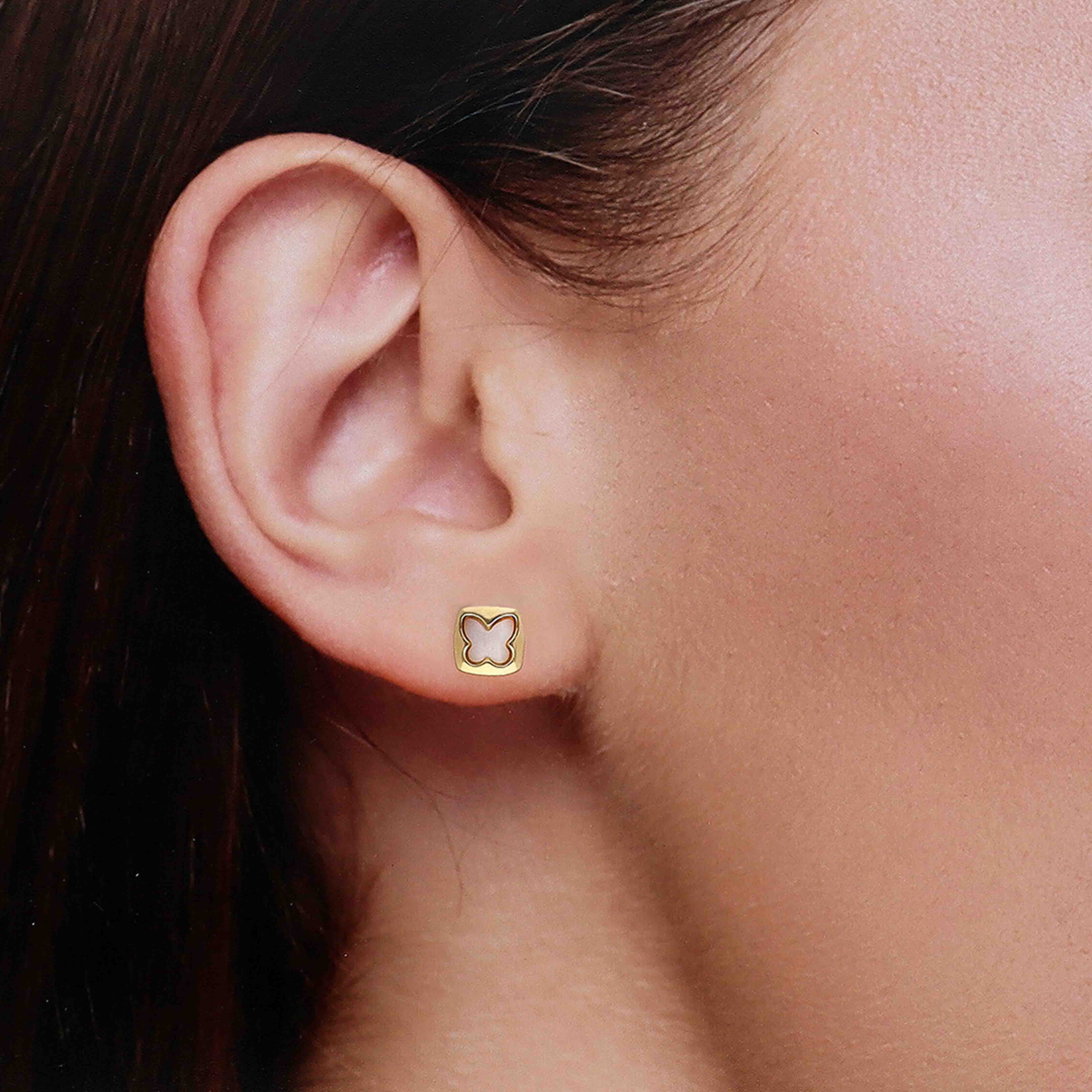 Sterling Silver Chic Butterfly Stud Earrings - Image 4