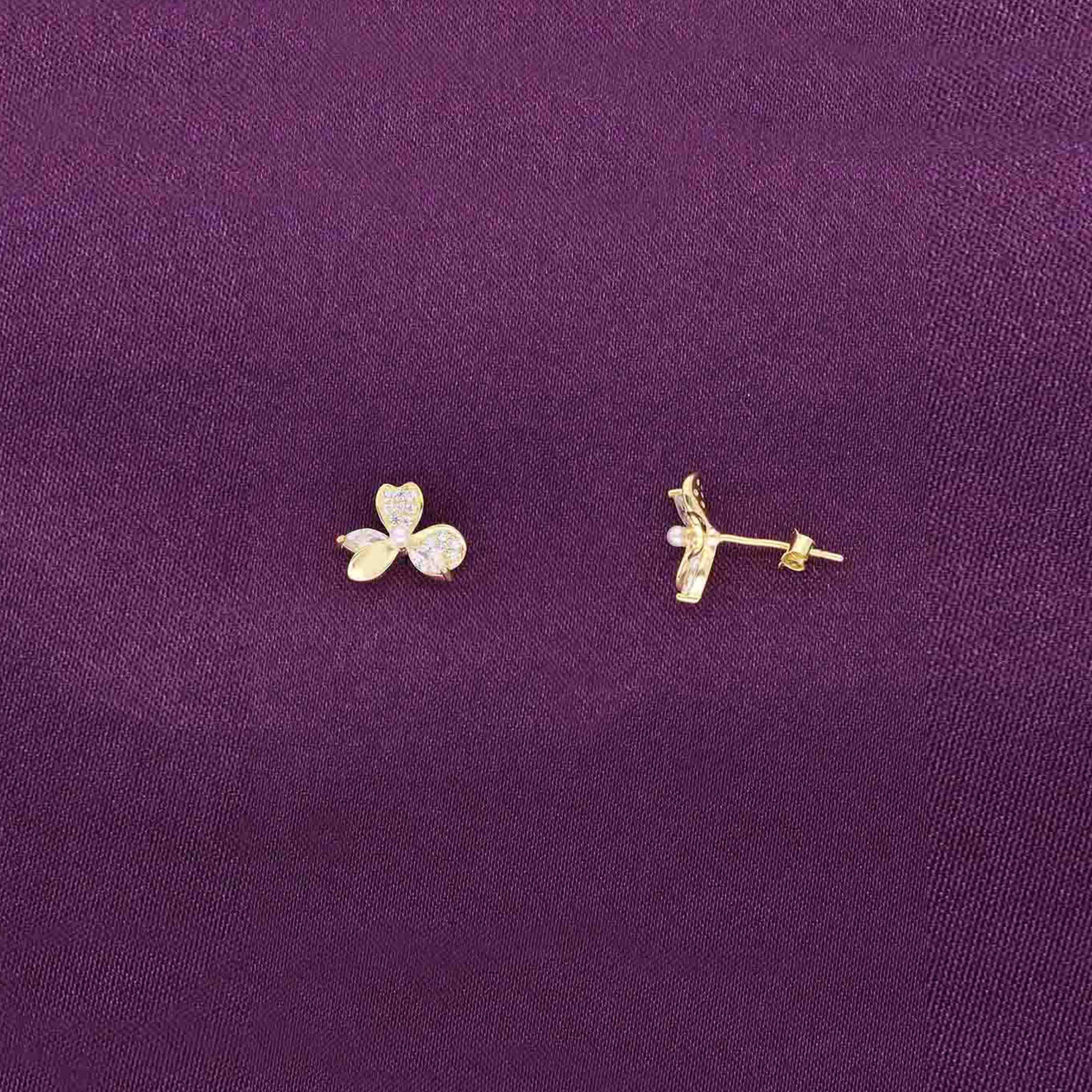 Sterling Chic Floral Stud Earrings - Image 8
