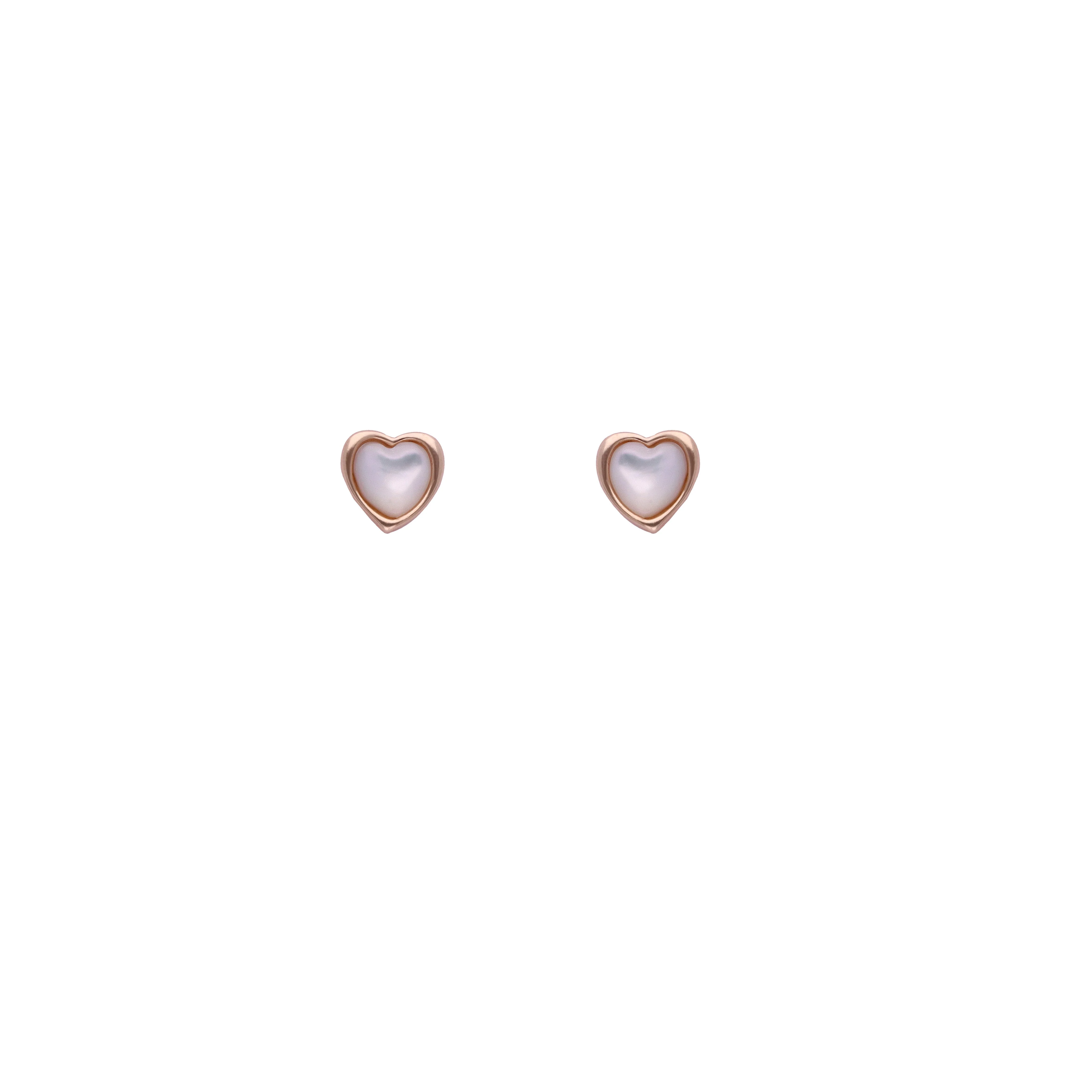 Sterling Silver Minimalistic Heart Stud Earrings - Image 5