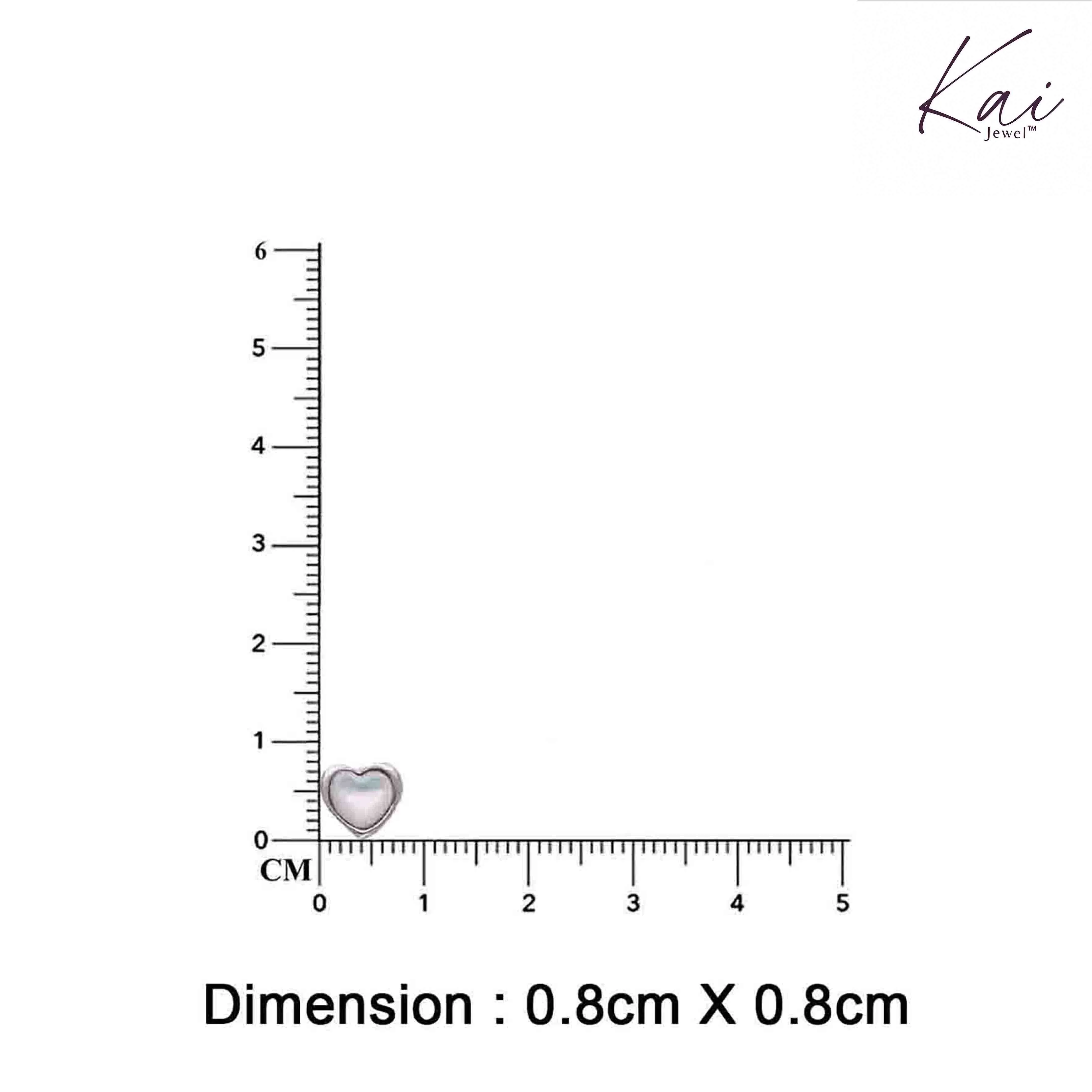 Sterling Silver Minimalistic Heart Stud Earrings - Image 7