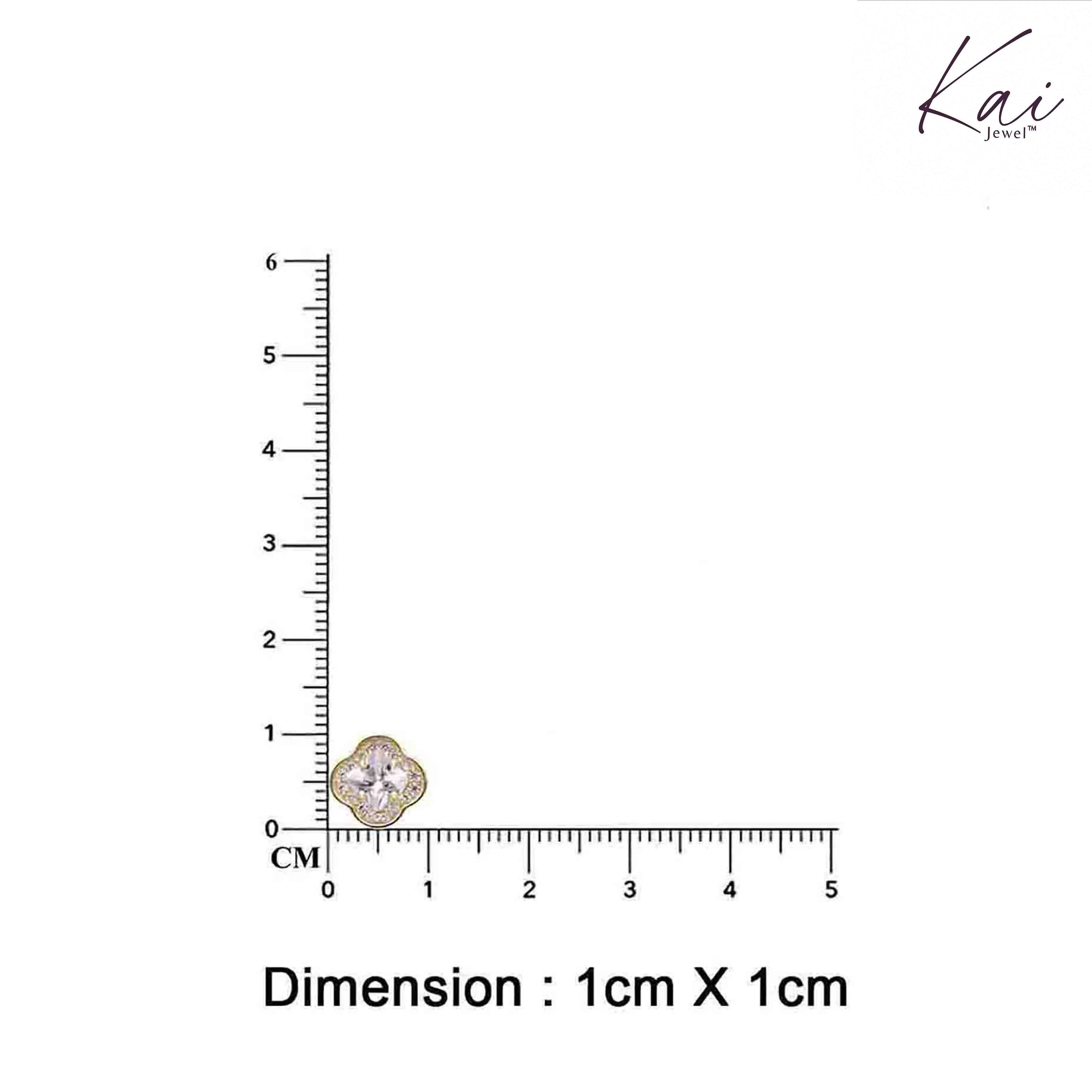 Sterling White Zircon Floral Stud Earrings - Image 7