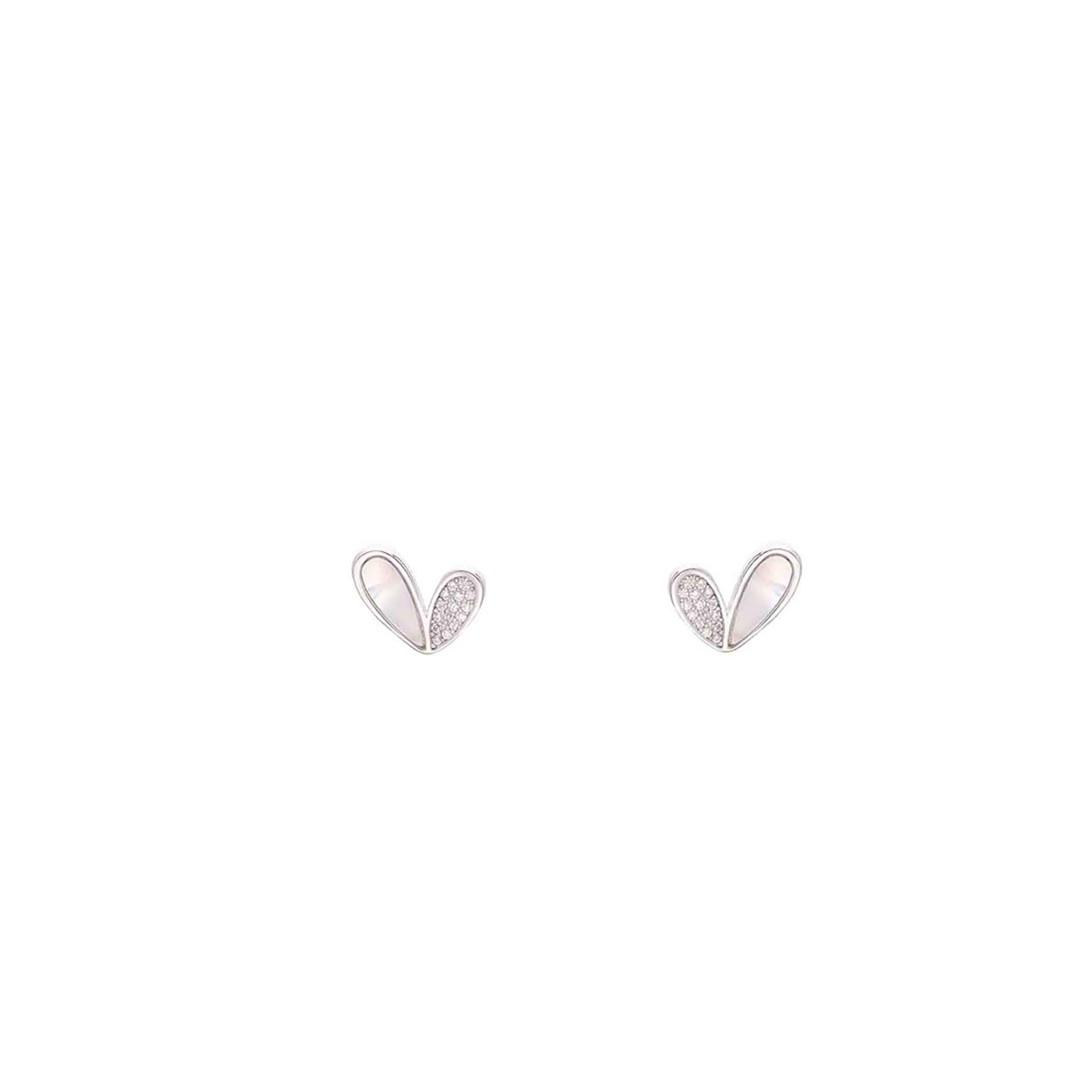 Sterling Love Heart Stud Earring - Image 3