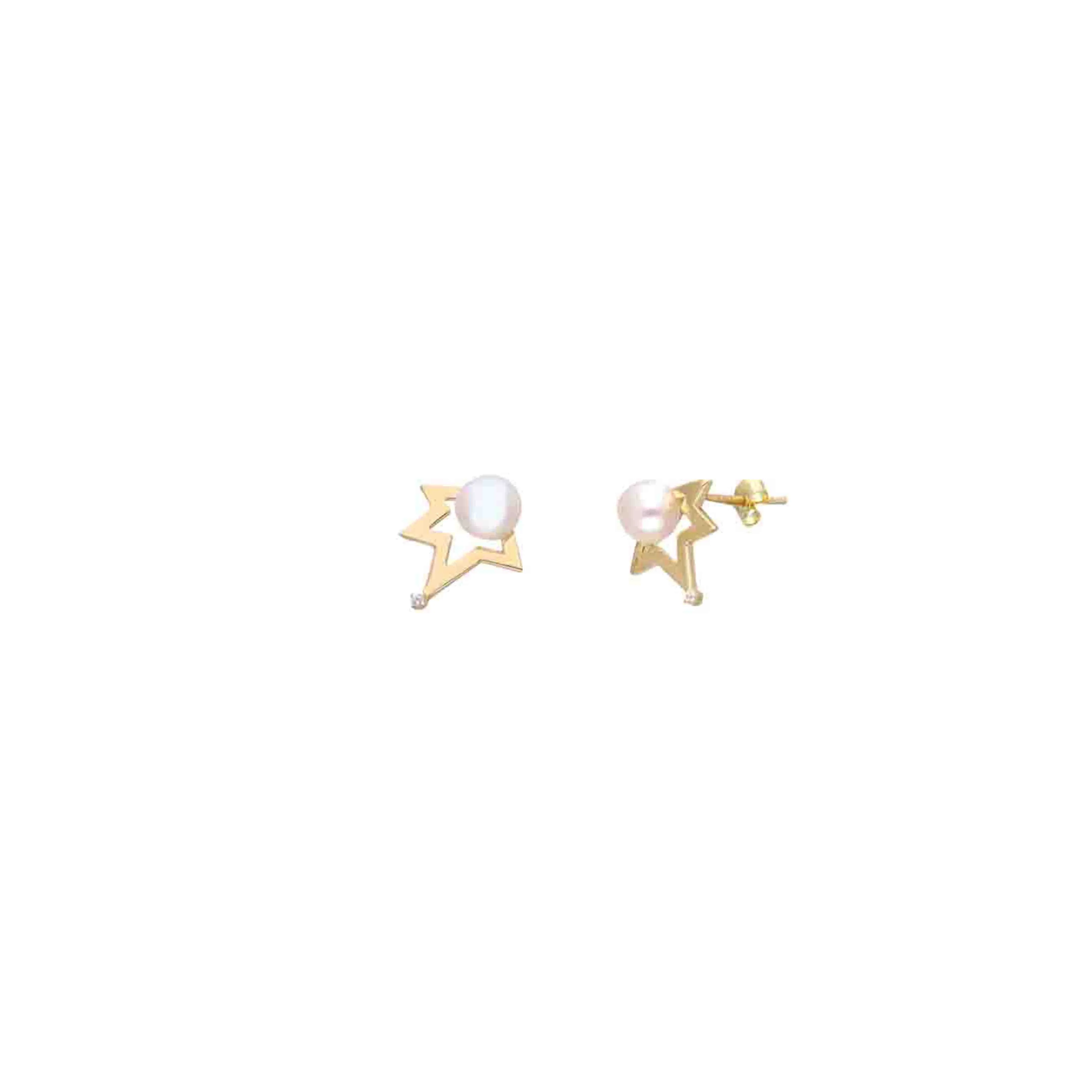 Sterling Pearl Maple Stud Earrings - Image 3