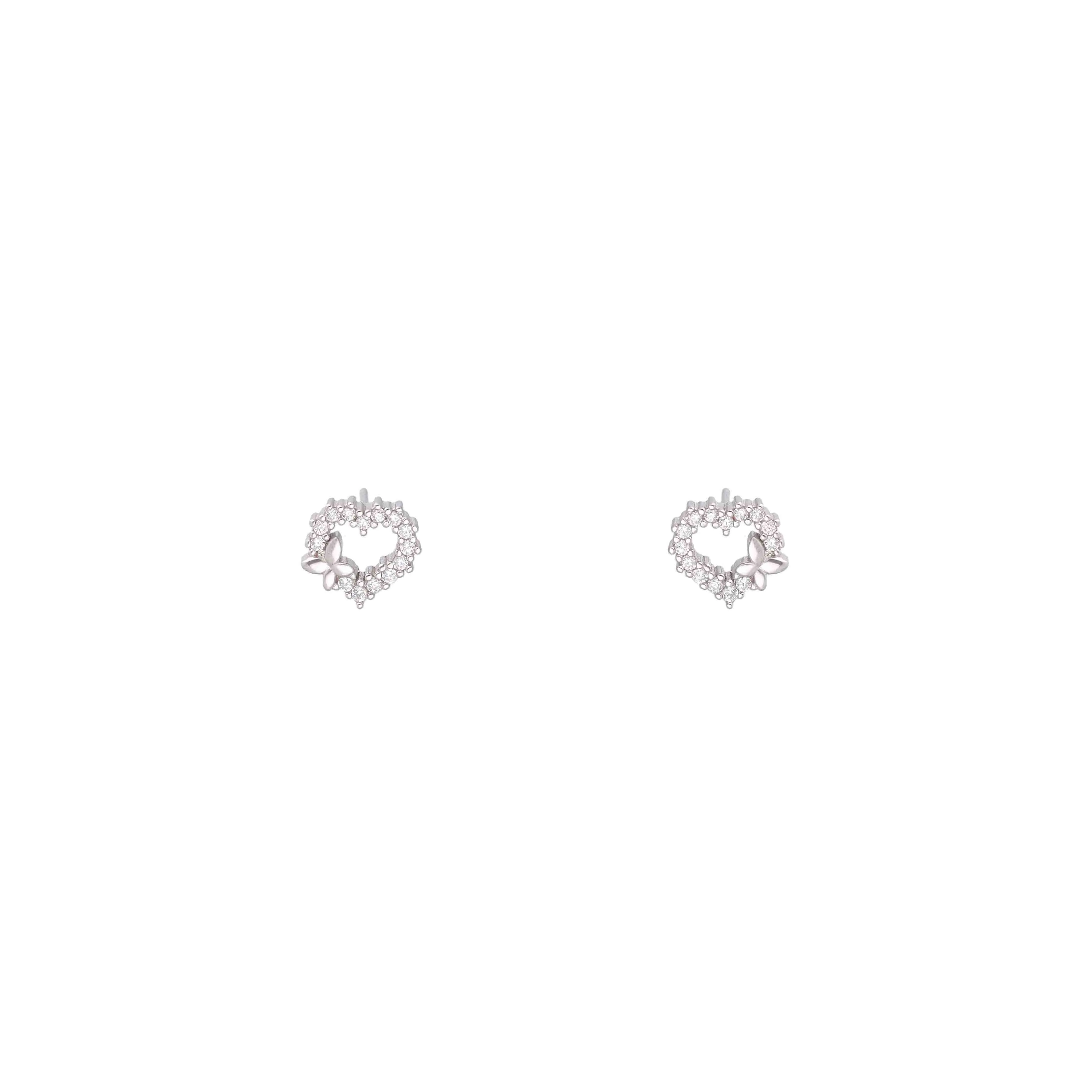 Minimalistic Love Heart  Stud Earring - Image 3