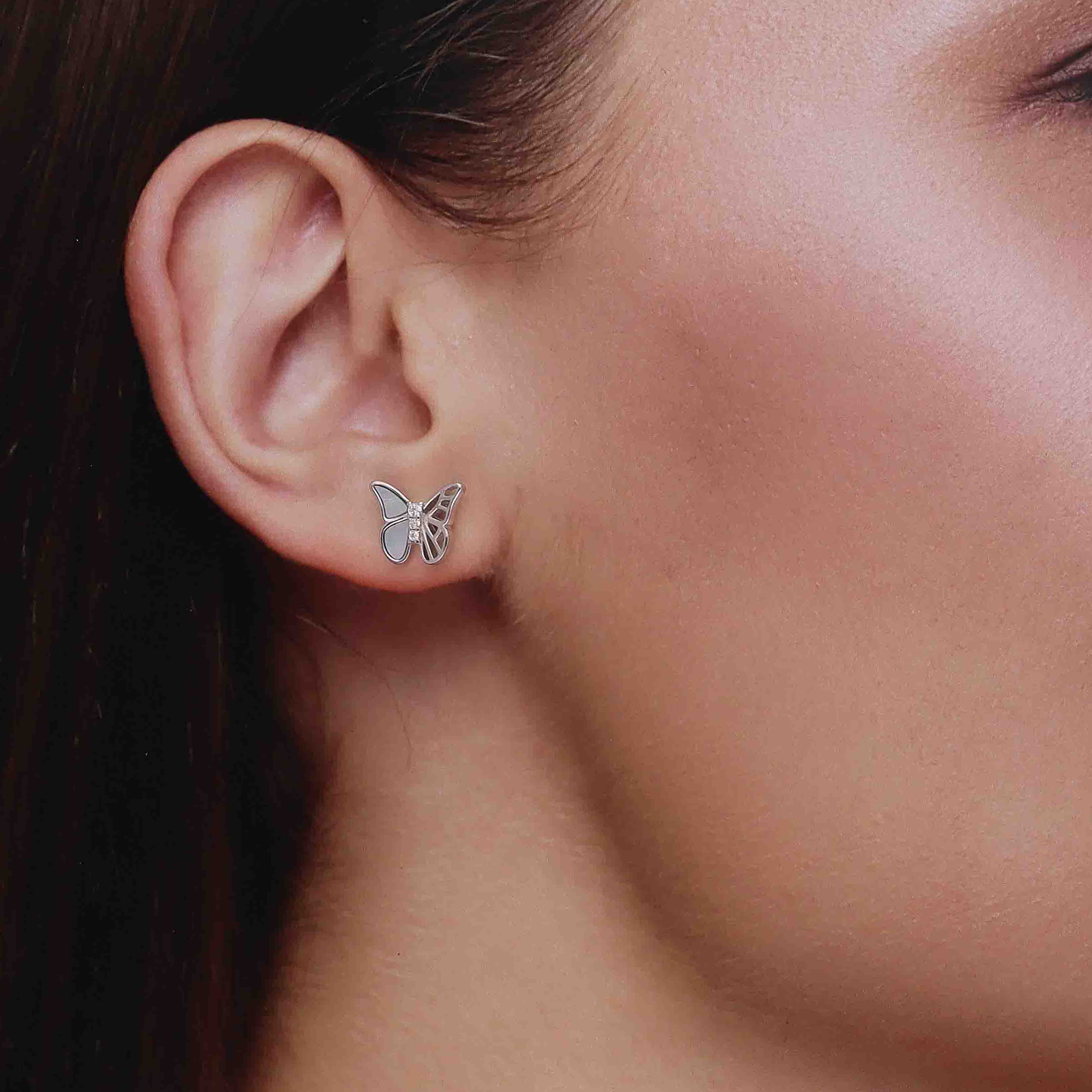 Sterling Butterfly Bloom Earrings - Image 4