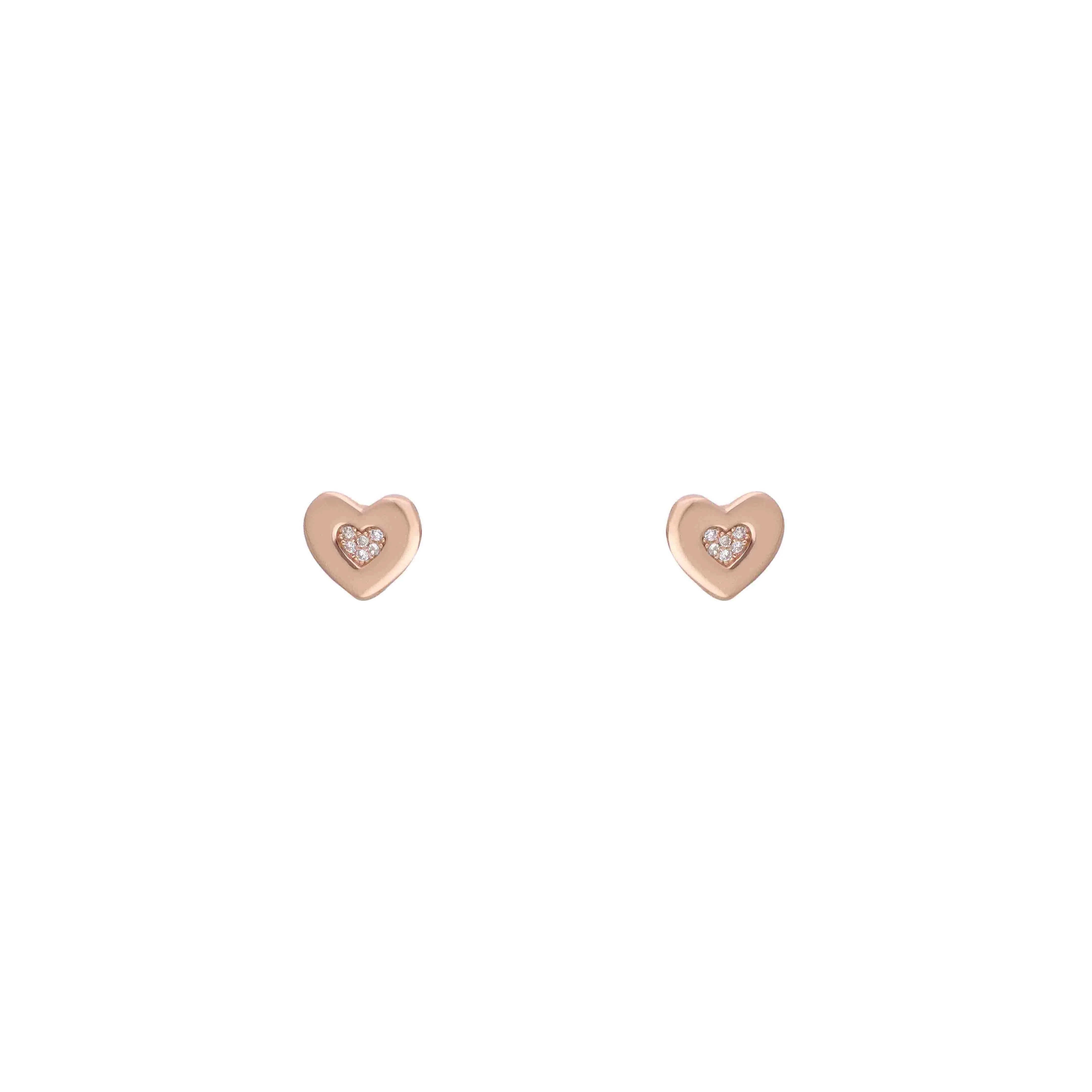 Sterling Silver Heart Solitaire Stud Earring - Image 7